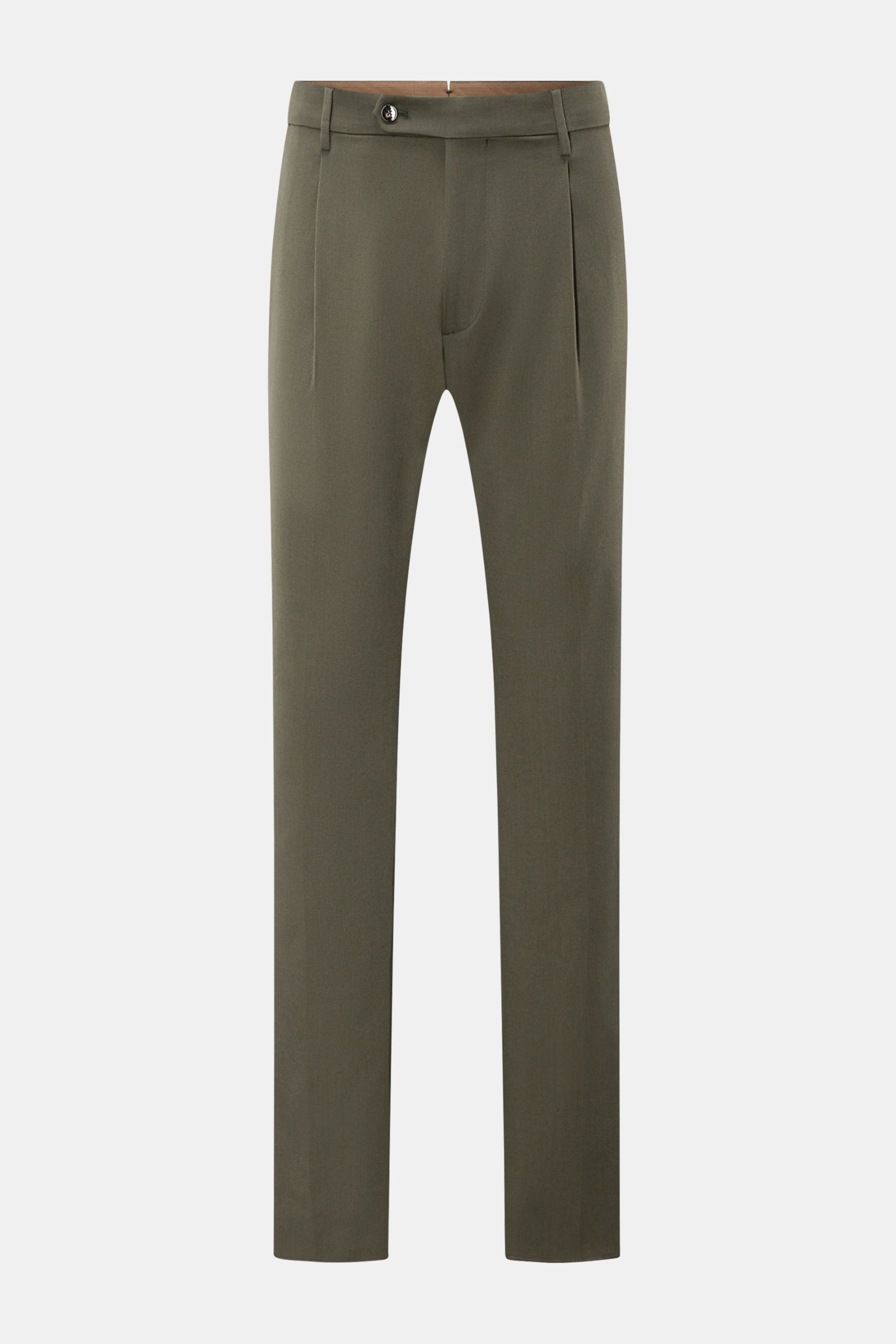BERWICH cotton trousers 'Retro Long' dark green BRAUN Hamburg