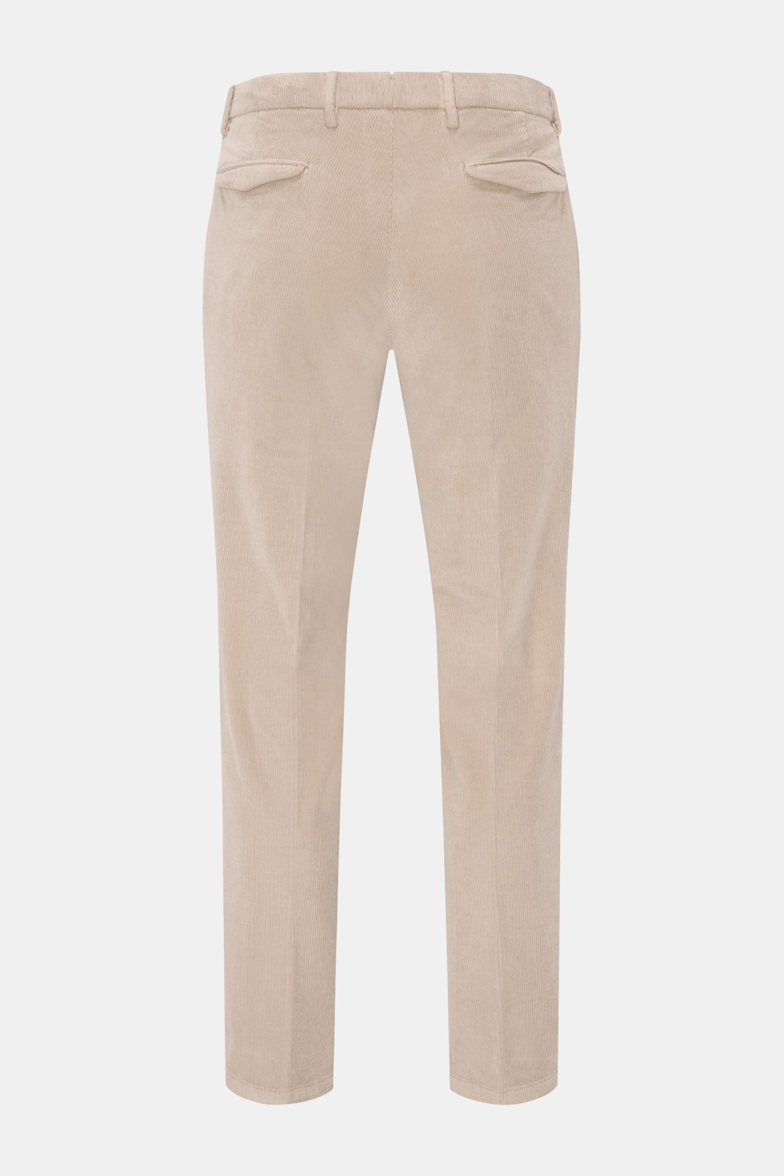 Briglia 1949 Cordhose sand, rückseitige Ansicht, knöchellang, tapered Fit, Cord aus Baumwolle/Modal mit Stretch, französische und Gesäßtaschen.