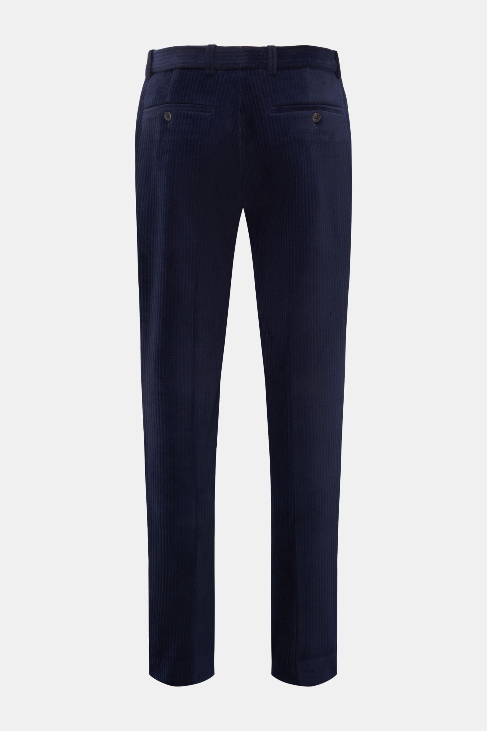 Circolo 1901 Cordhose navy, Rückansicht, Slim Fit Jersey-Hose in Cordsamt-Optik, Baumwoll-Mischung, schmal zulaufend, französische Taschen.