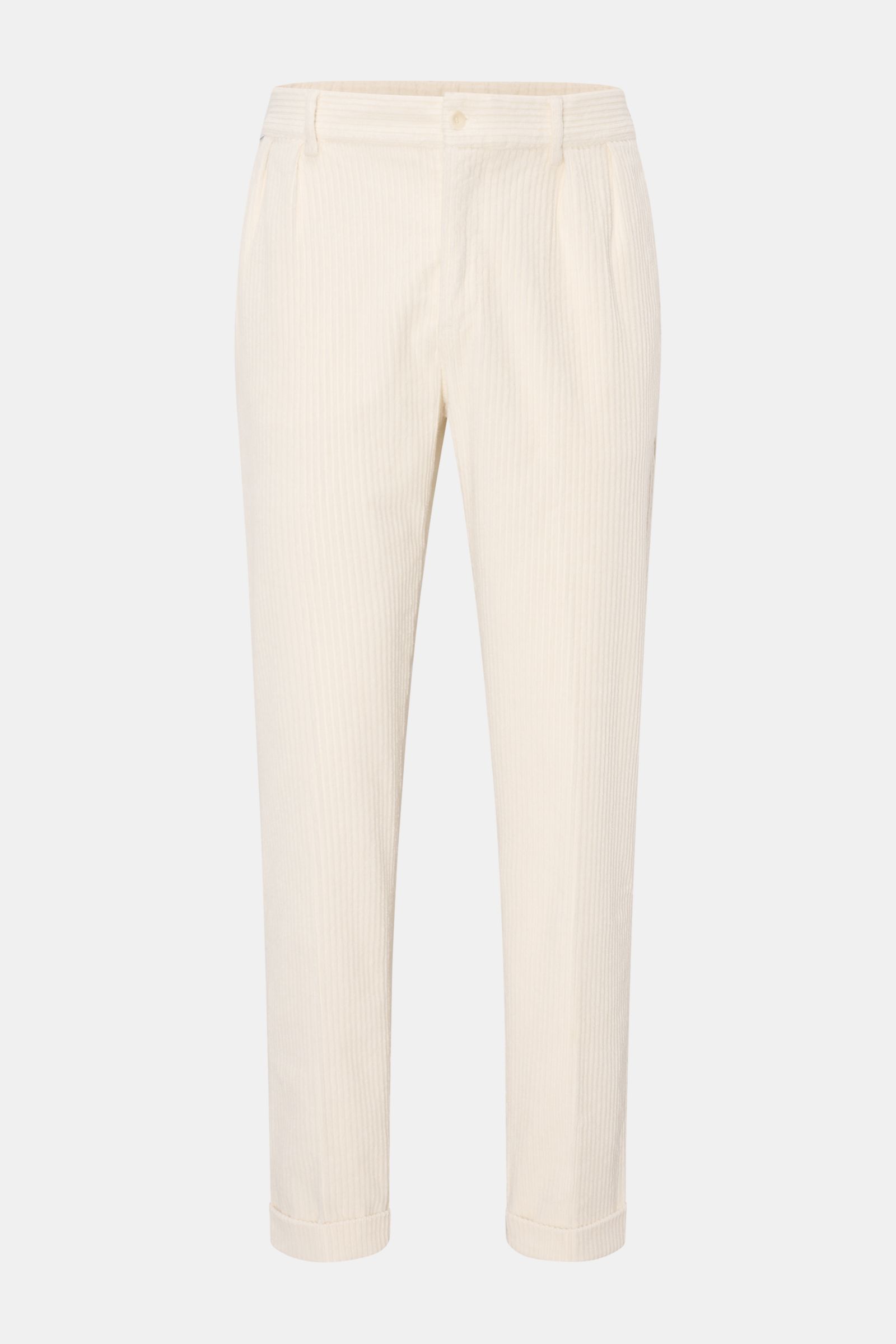 04651/ A TRIP IN A BAG corduroy trousers cream BRAUN Hamburg