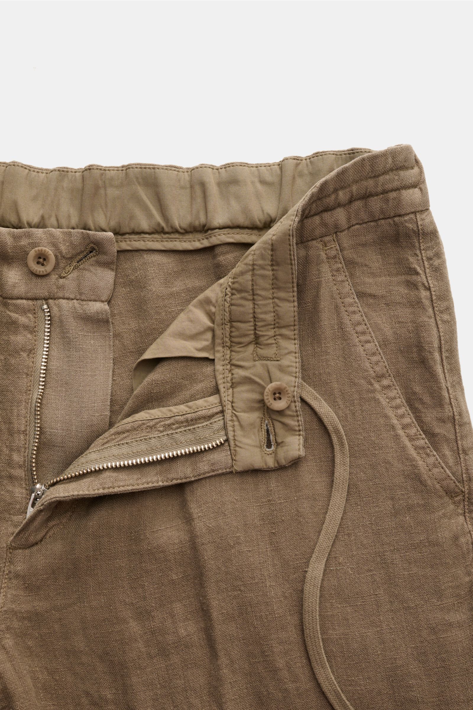 04651/ A trip in a bag Leinen-Jogpants taupe