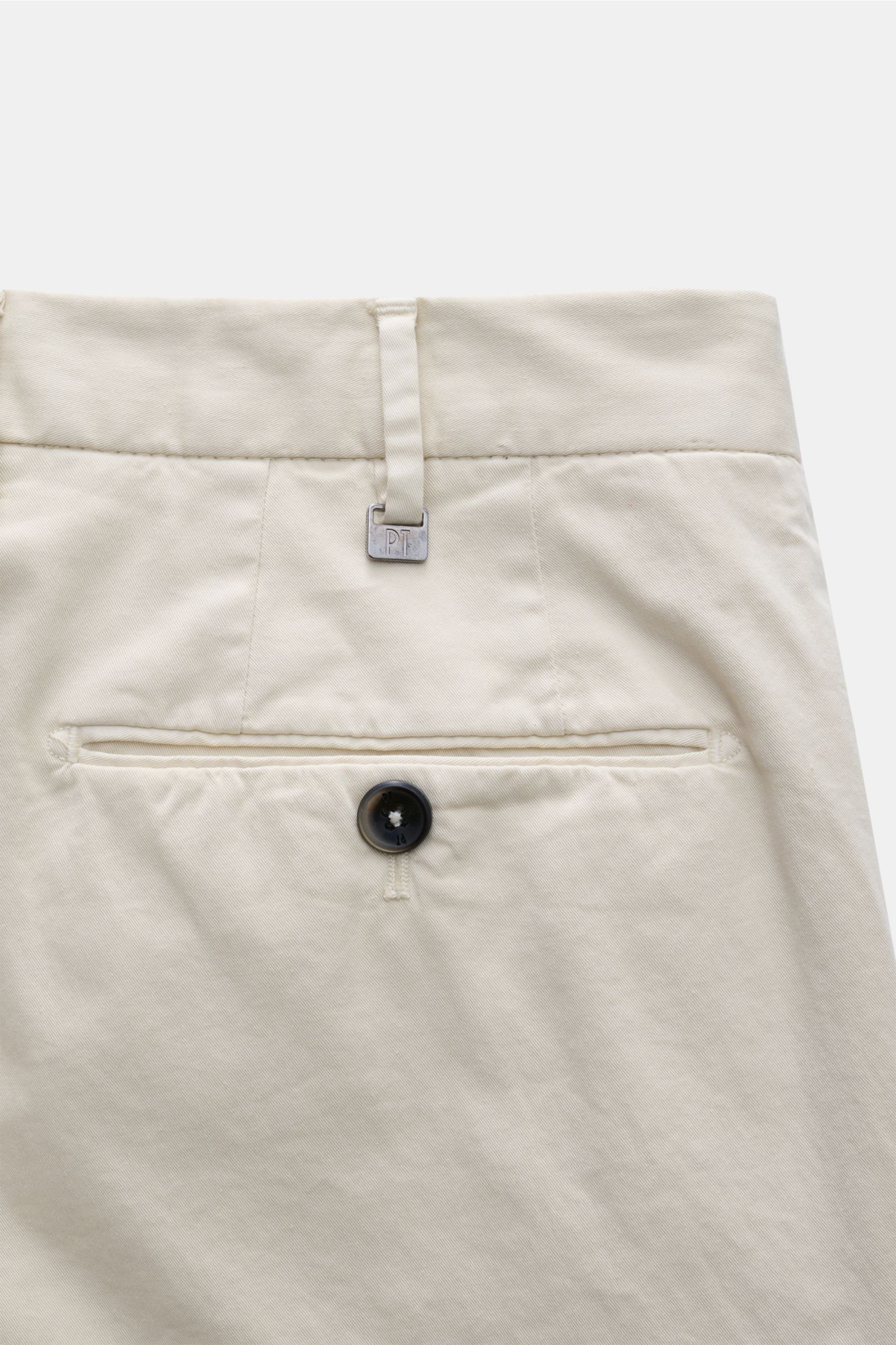 PT Torino Chino 'Slim Fit' beige, Rückansicht, Baumwolltwill mit leichtem Stretch, schmal zulaufend, Knopf- und französische Taschen, Uhrentasche.
