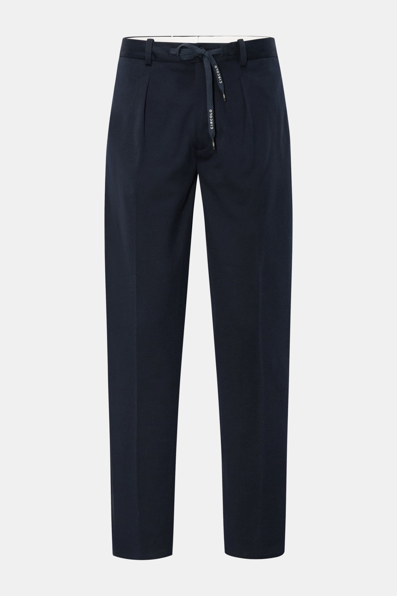 Circolo 1901 Jersey-Jogpants 'Premium Piquet' navy, frontale Ansicht, Regular Fit, Piqué-Jersey, Bund mit Tunnelzug, Seitentaschen, Gesäßtaschen mit Knopf.