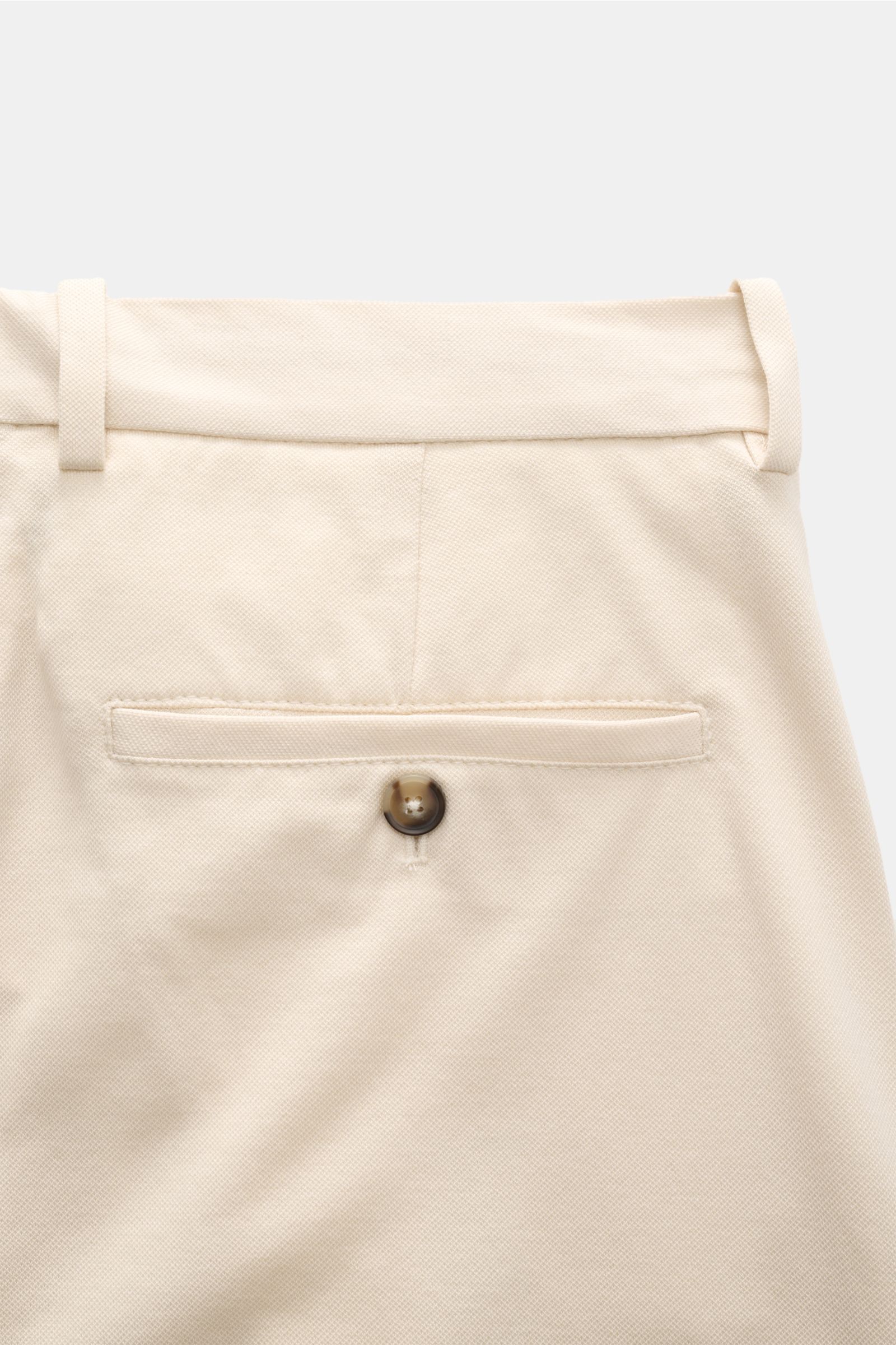 Circolo 1901 Jersey-Jogpants 'Premium Piquet' creme, Rückansicht, leichte Baumwolle, Piqué-Jersey, Regular Fit, Knopf-Gesäßtasche.