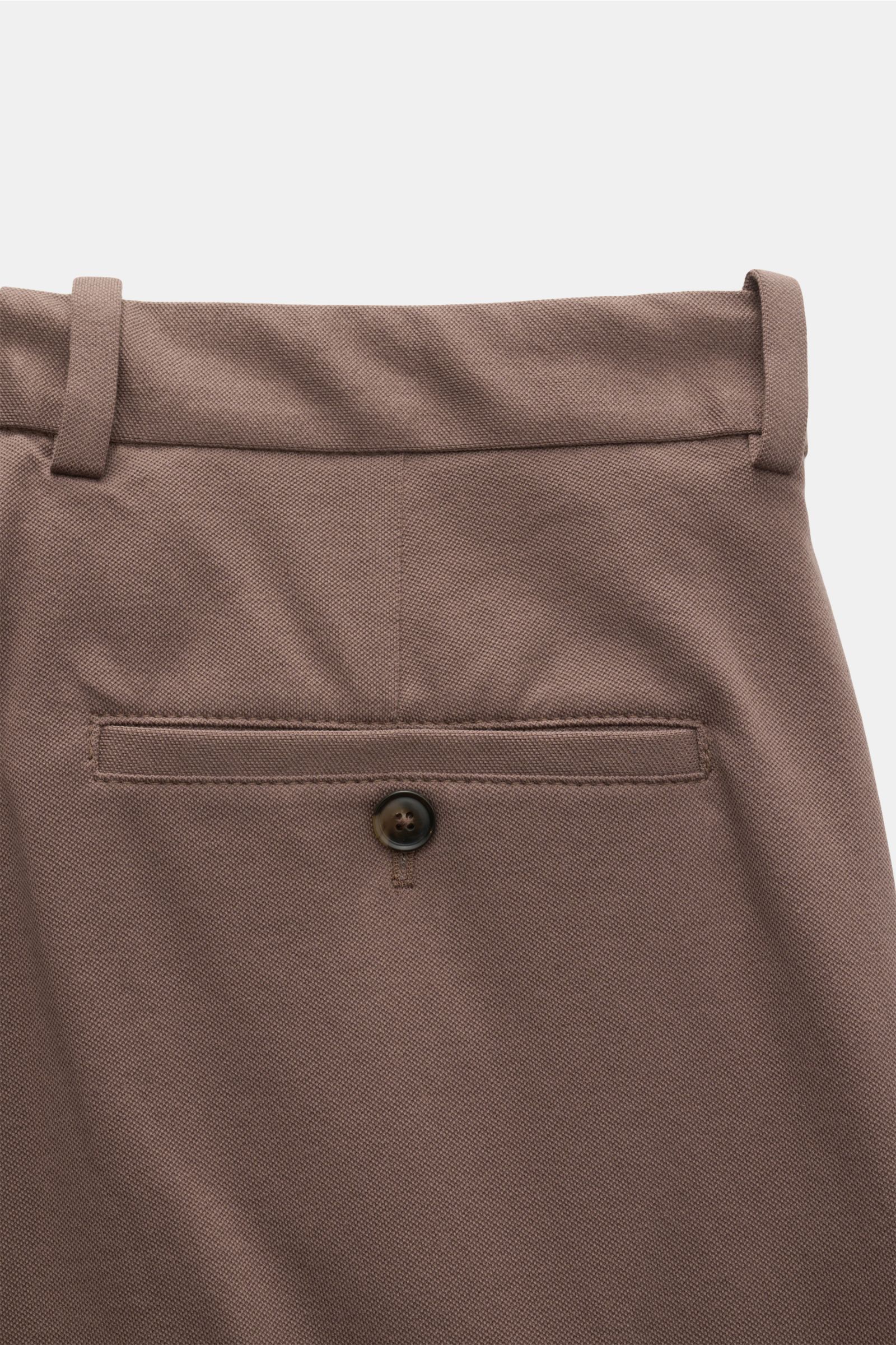 Circolo 1901 Jersey-Jogpants 'Premium Piquet' braun, Rückansicht, Piqué-Jersey, Regular Fit, Taschen, Bund mit Tunnelzug, Knopfverschluss.