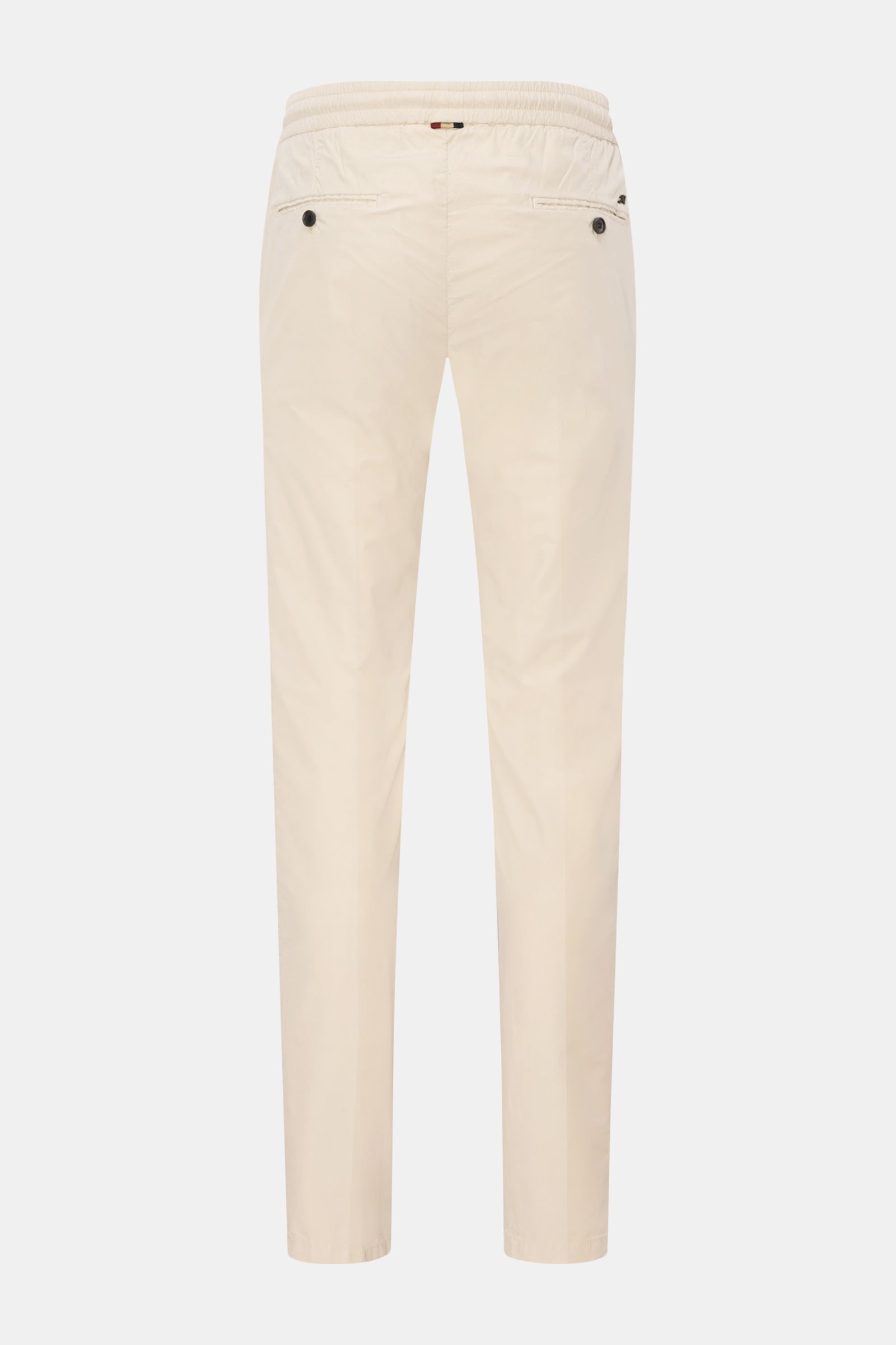 Mason's Jogpants 'New York' sand, Rückansicht, Slim Fit, Baumwolle-Lyocell-Mix, elastischer Bund, Tunnelzug, Zip Fly, Taschen mit Knopf, leichter Stretch