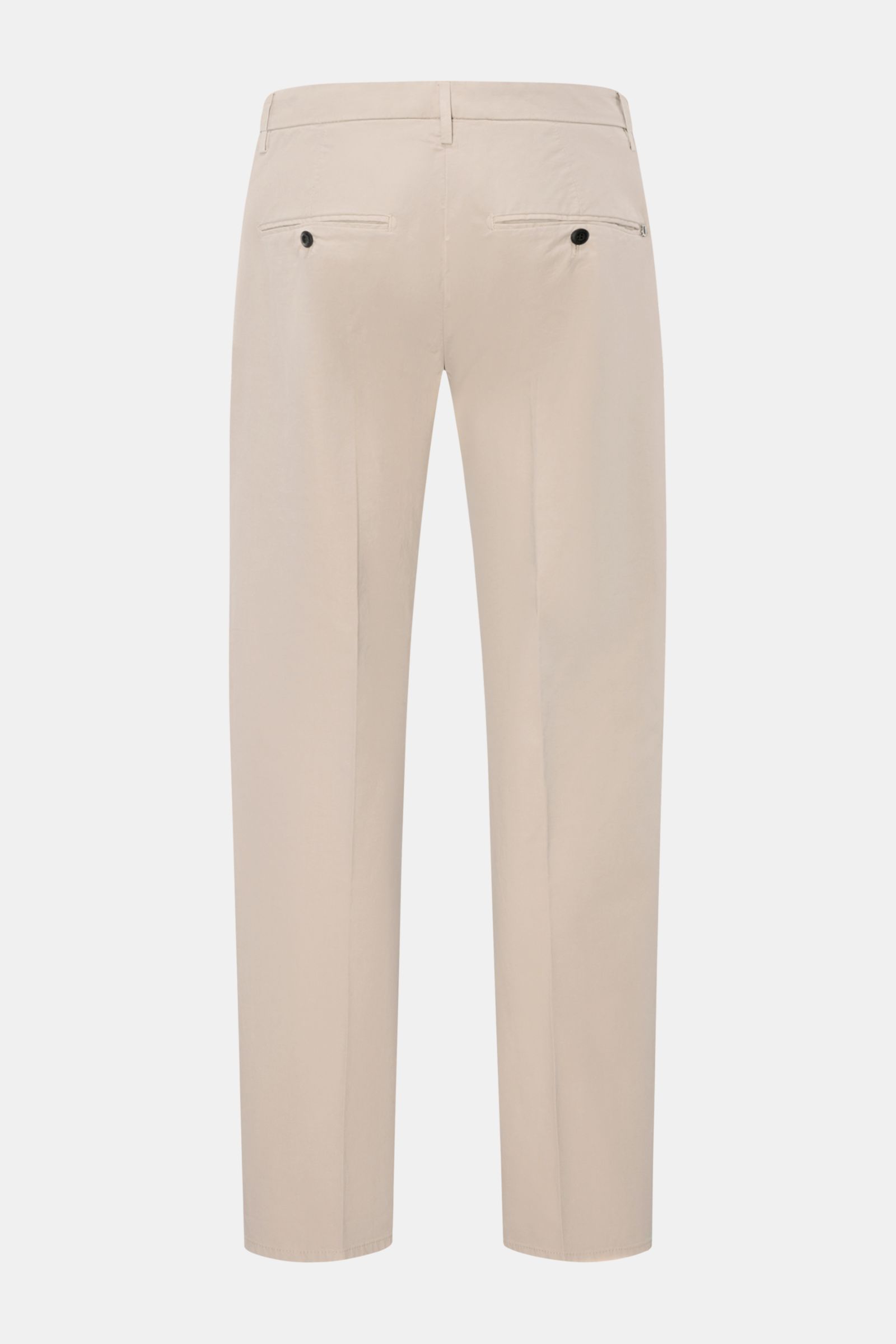 Dondup Baumwollhose 'Gaubert' beige, Rückansicht, Slim Fit Baumwollhose mit leichtem Stretch, schmal geschnittene Wade, französische Taschen, Metall-Initial.