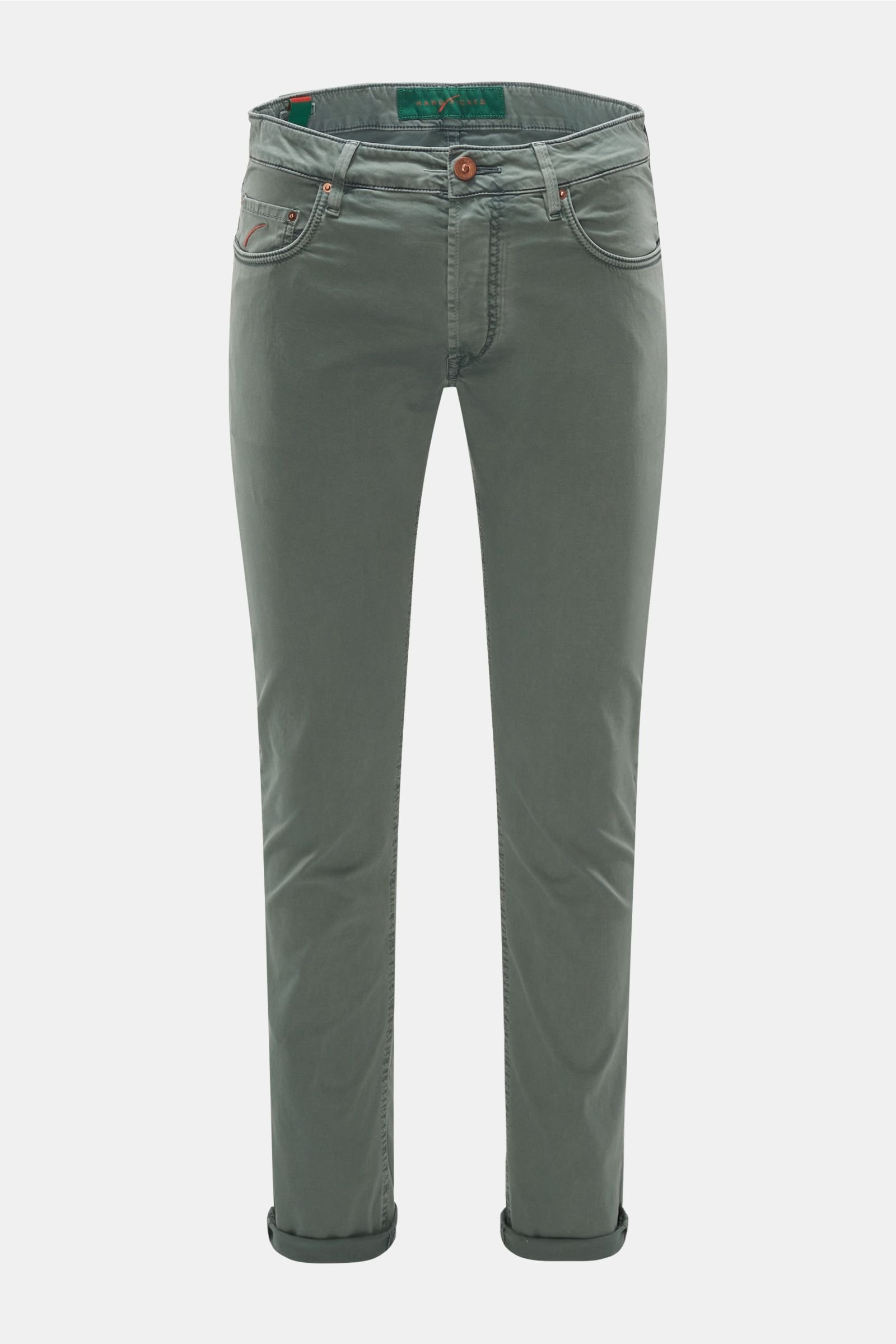Cotton trousers 'Ravello' grey-green