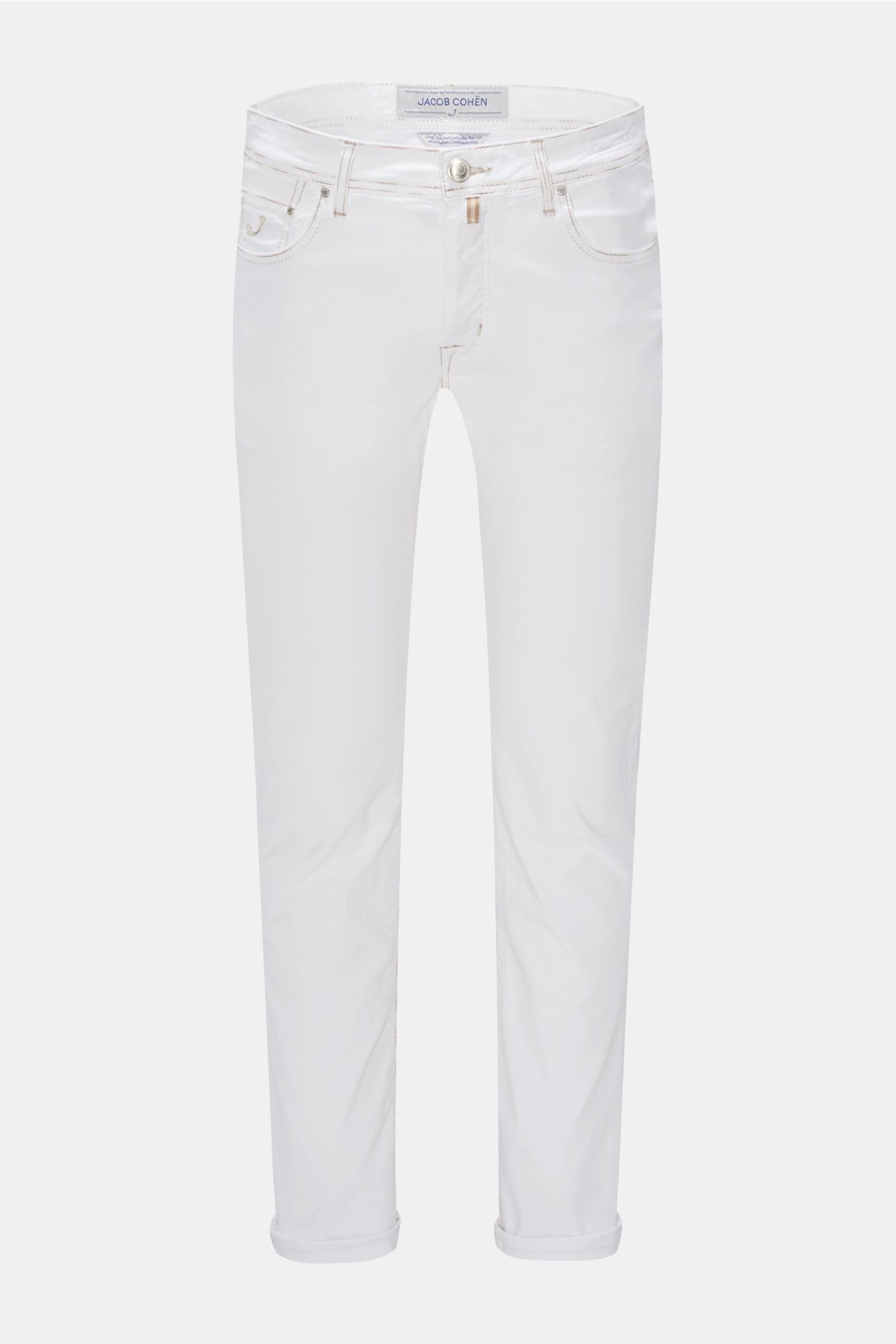 Cotton trousers 'J688 Comfort Slim Fit' white