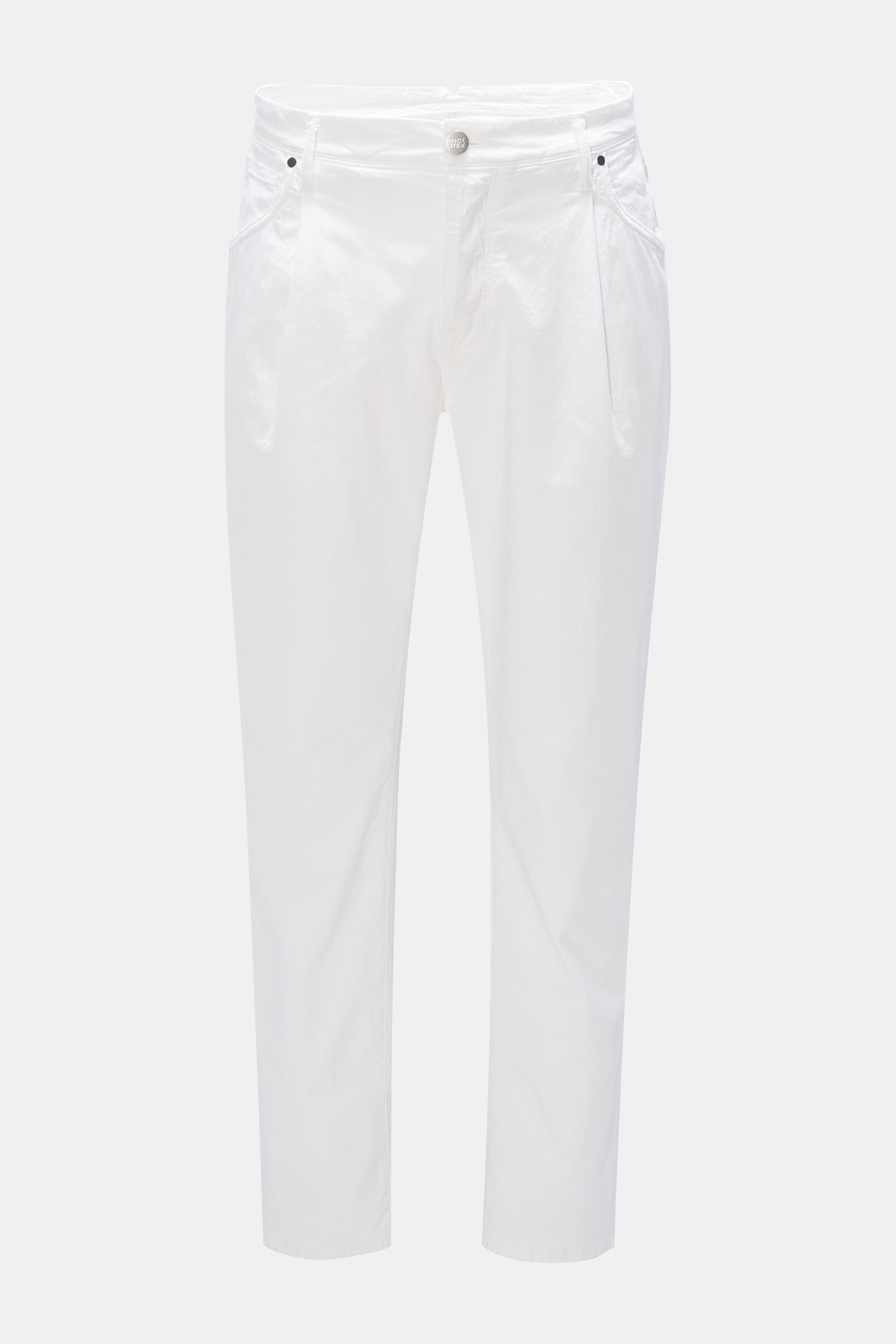 Cotton trousers 'Tapered Fit' white