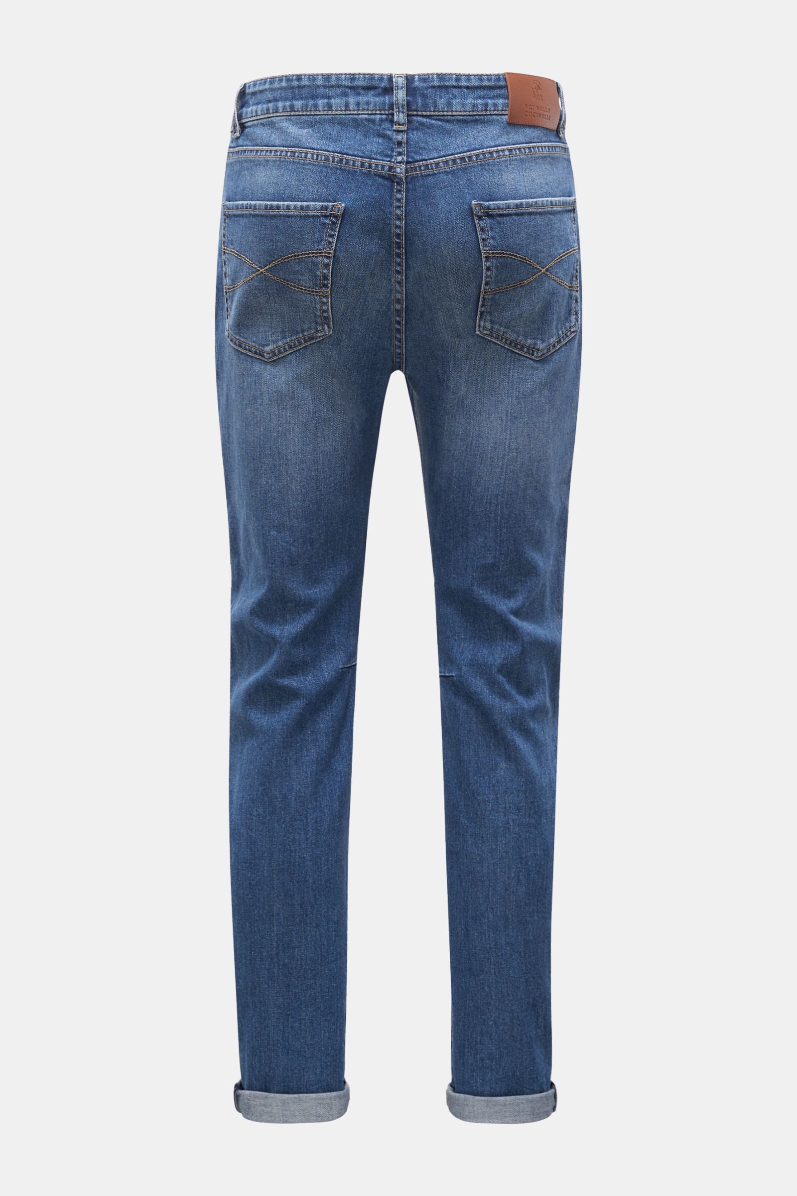 Brunello Cucinelli Blue Cotton Relaxed Fit Jeans main image 1