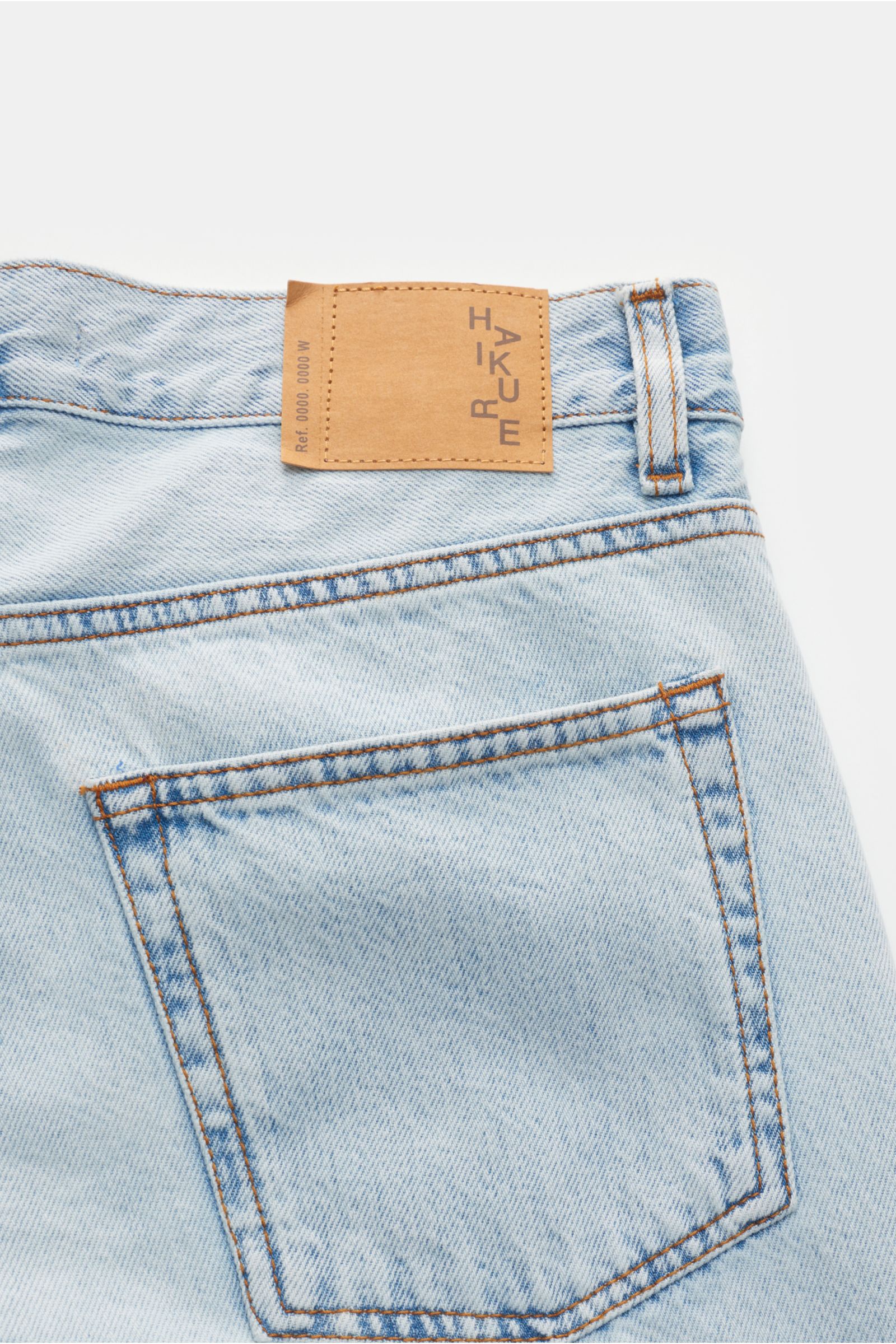 Haikure Blue Cotton Relaxed Fit Jeans