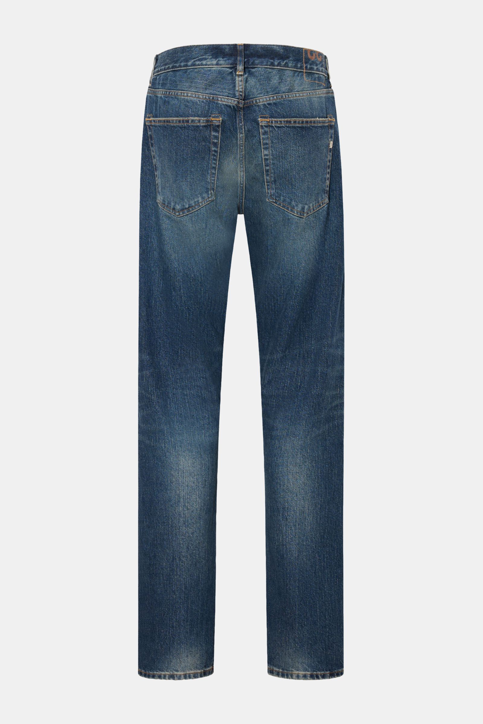 Dondup Jeans 'Bray' graublau, Rückansicht, Regular Fit mit authentischer Used-Waschung, dezente Distressed-Effekte, Five-Pocket-Stil, reine Baumwolle.
