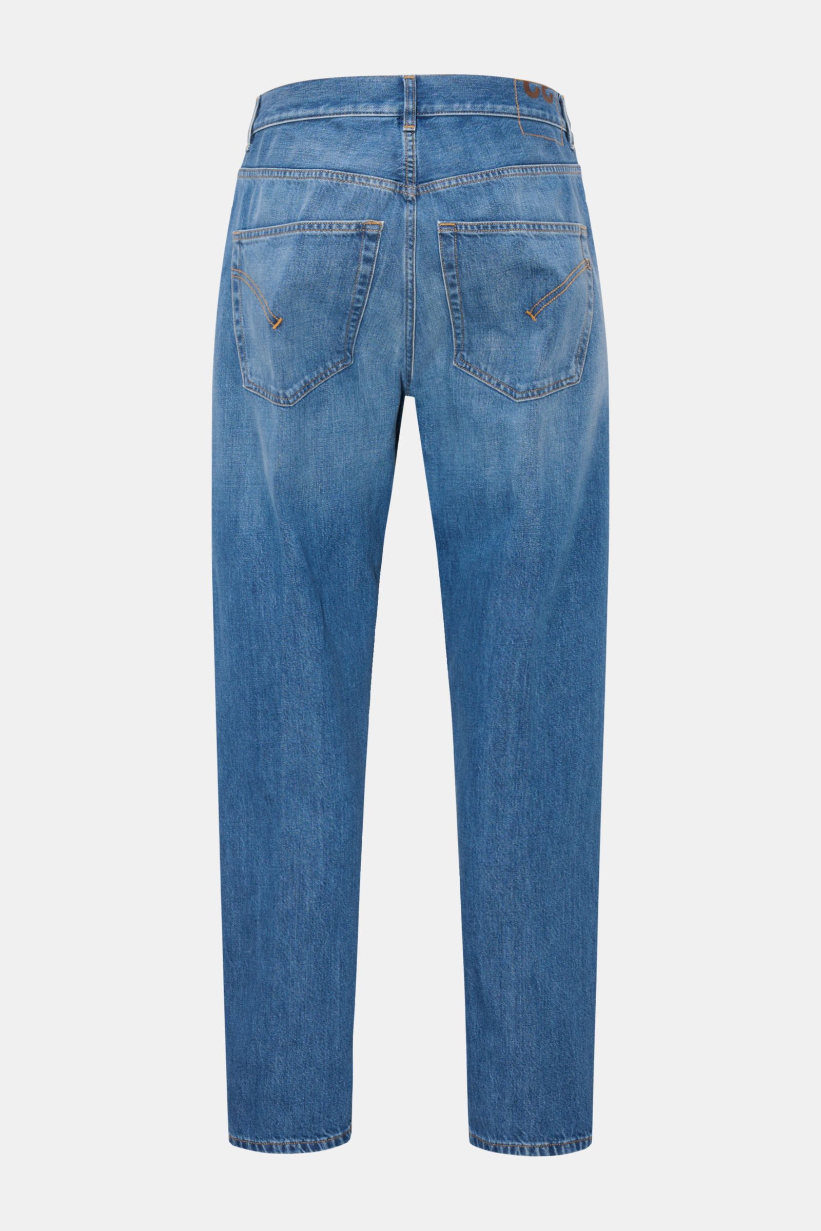 Dondup Jeans 'Paco' rauchblau, Rückansicht, Loose Fit, authentische Used-Waschung, leichte Distressed-Details, Five-Pocket-Stil, Zip Fly.