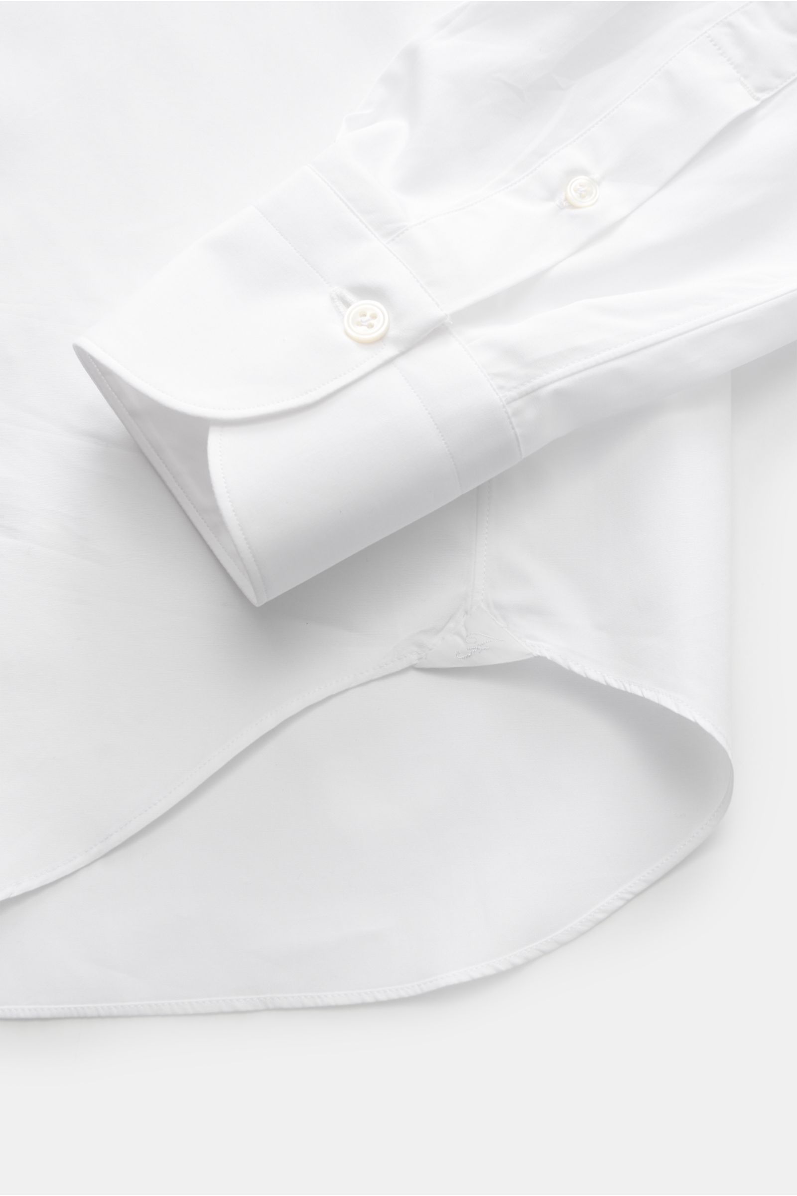 Finamore Business Hemd 'Sergio Milano' Haifisch-Kragen weiß