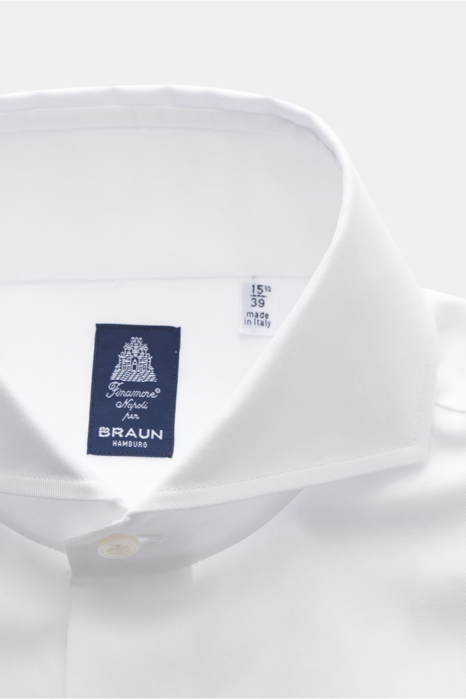 Finamore Business shirt 'Napoli' shark collar white