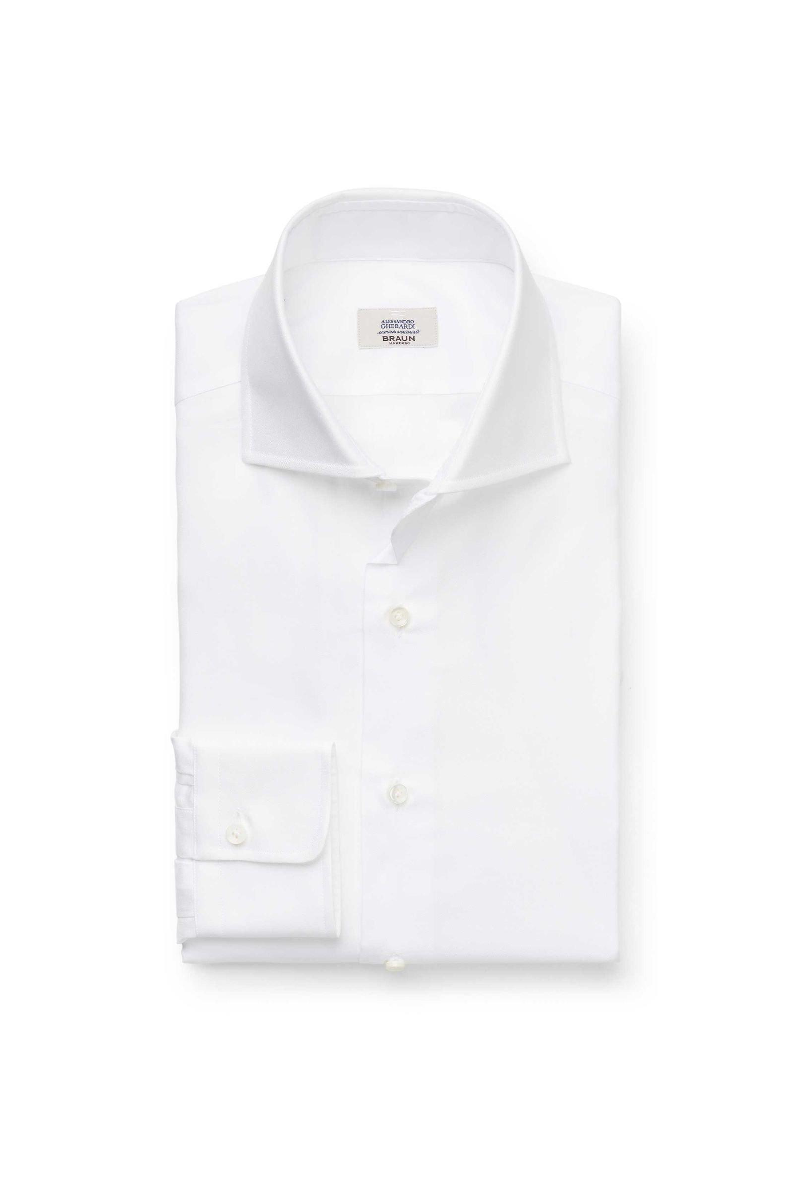 Business shirt with slim collar white