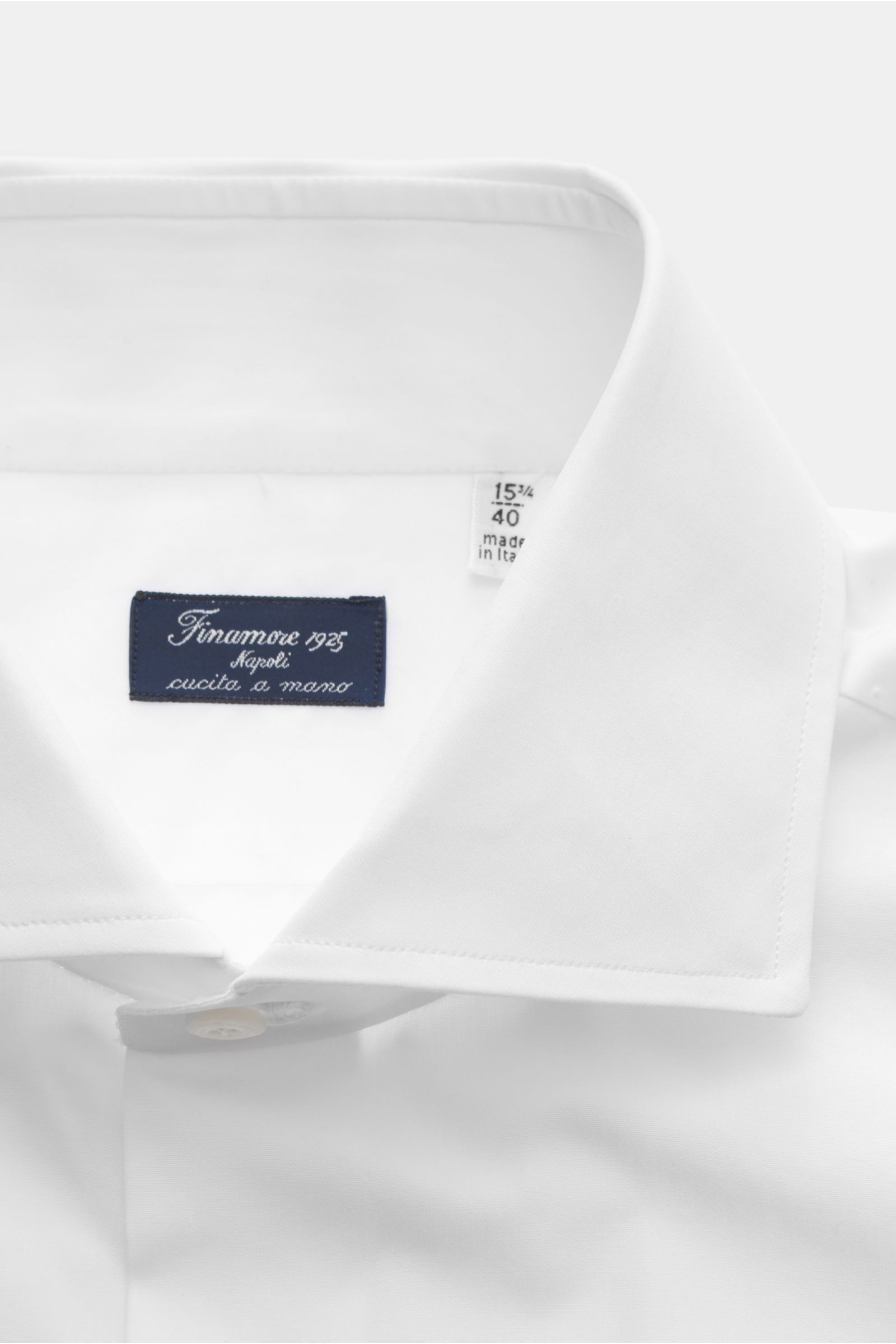 Finamore Business shirt 'Eduardo Napoli' shark collar white
