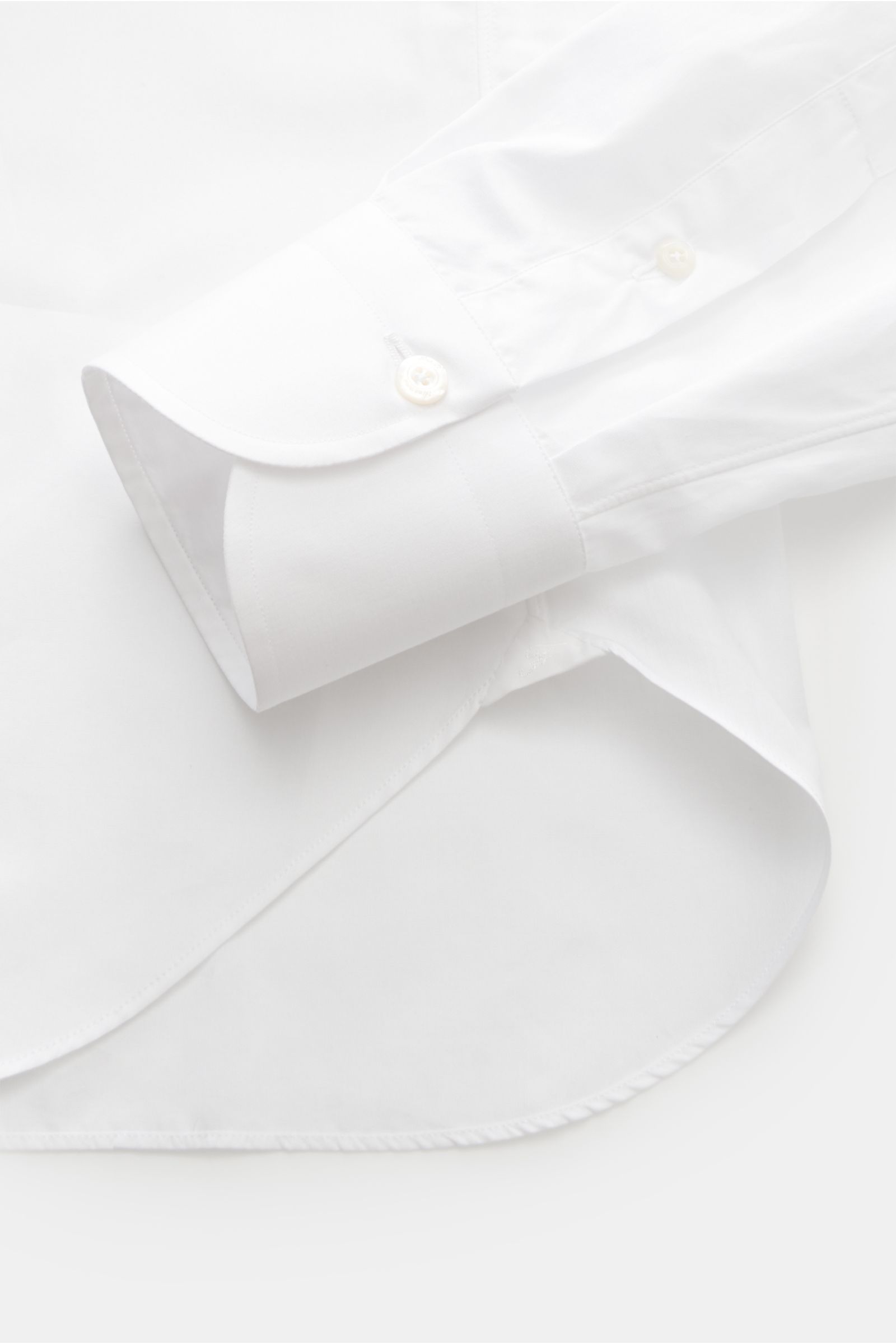 Finamore Business Hemd 'Luigi Napoli' Haifisch-Kragen weiß