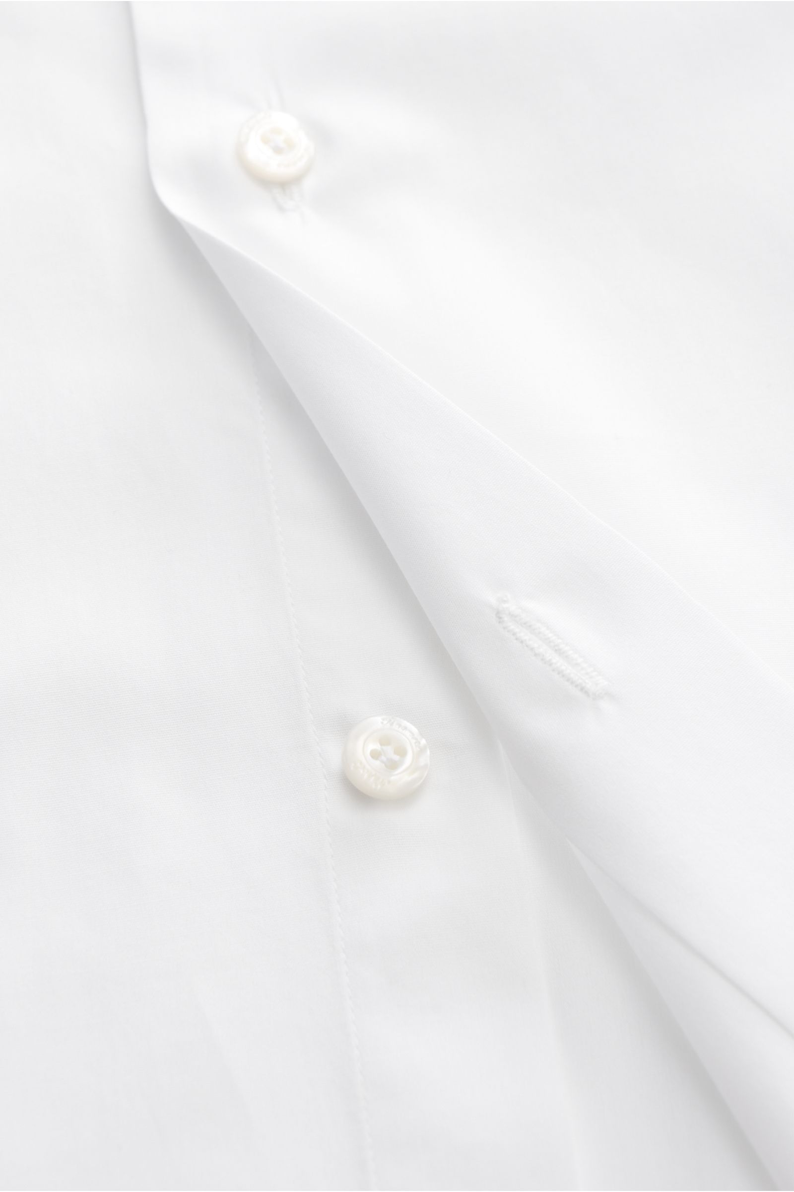 Finamore Business Hemd 'Luigi Napoli' Haifisch-Kragen weiß
