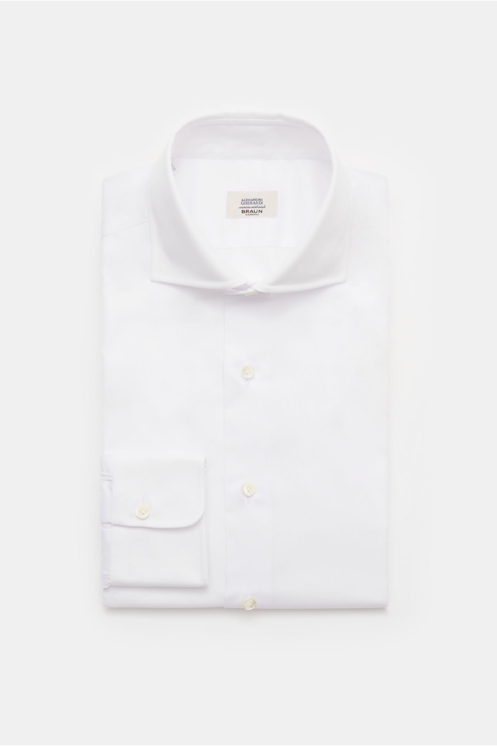 Oxford shirt shark collar white