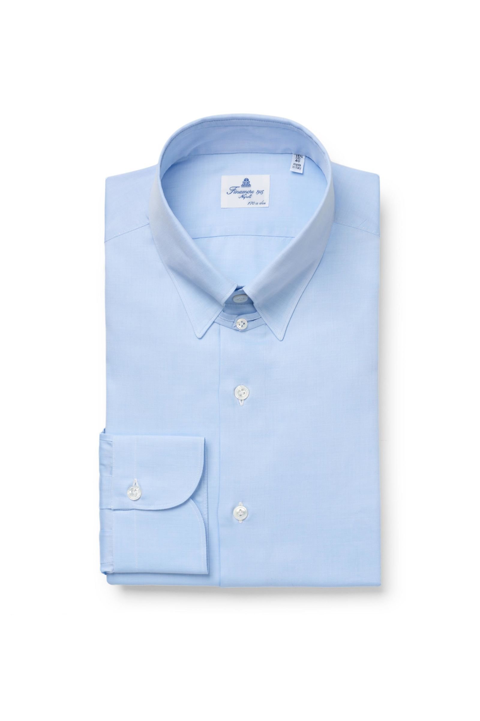Business shirt 'Augusto Milano' English collar pastel blue