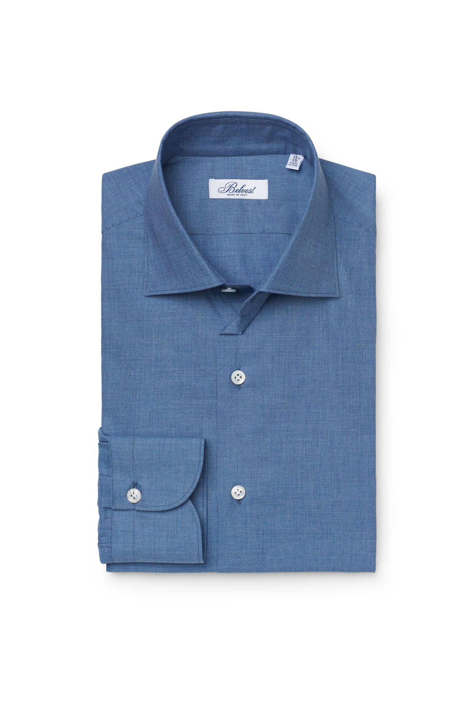 Business shirt Kent collar grey-blue