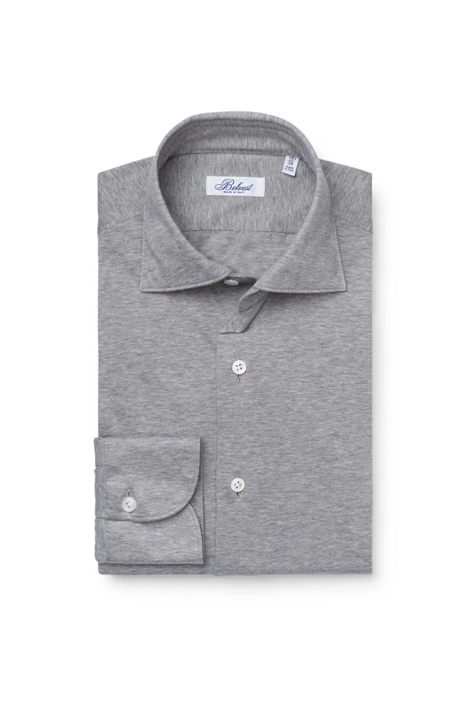 Jersey shirt shark collar grey