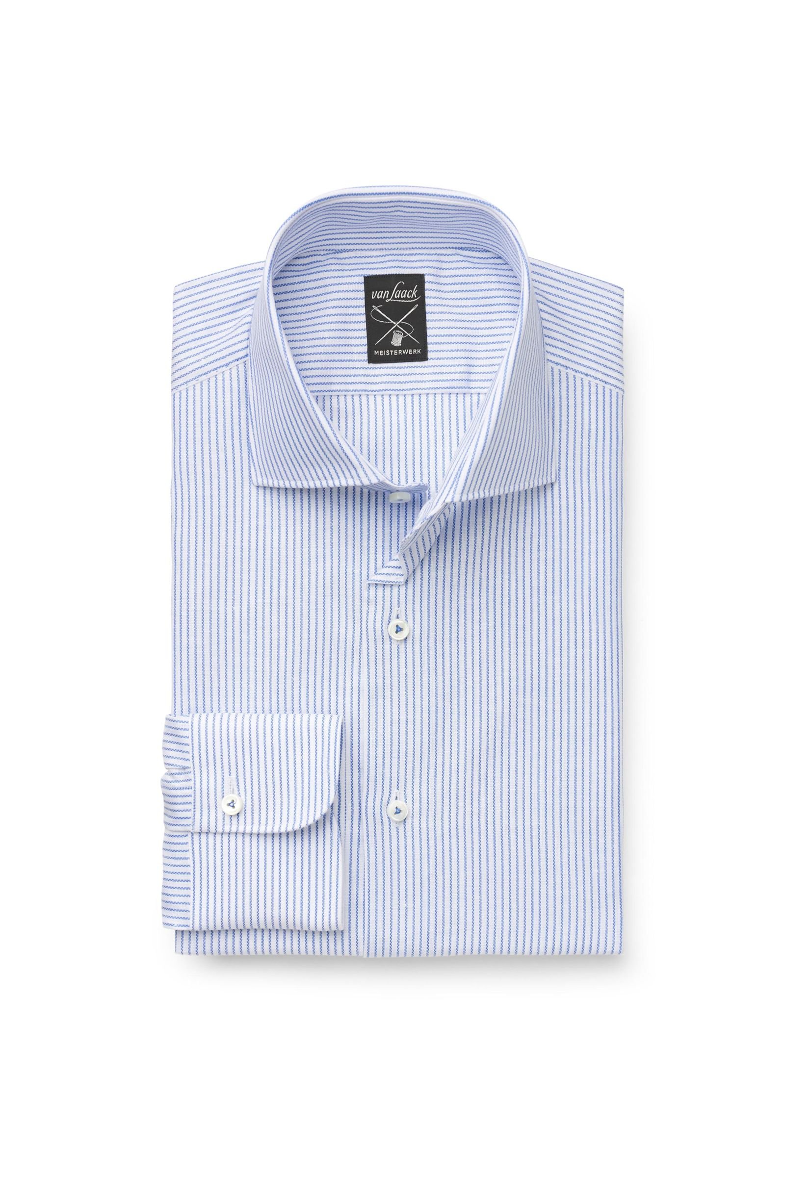 Business shirt 'Mivara Tailor Fit' shark collar white/blue striped