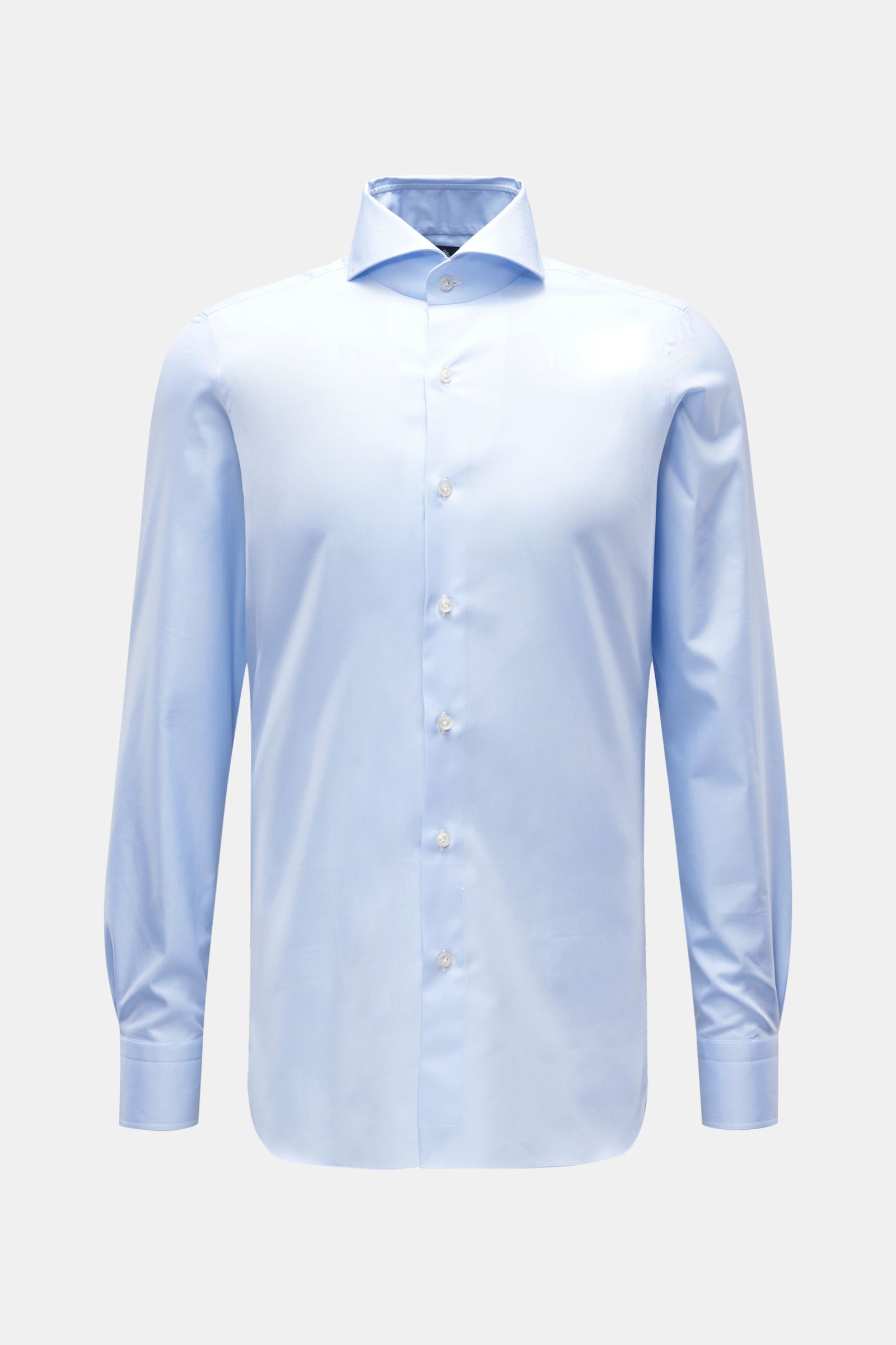Finamore Business shirt 'Sergio Napoli' shark collar pastel blue