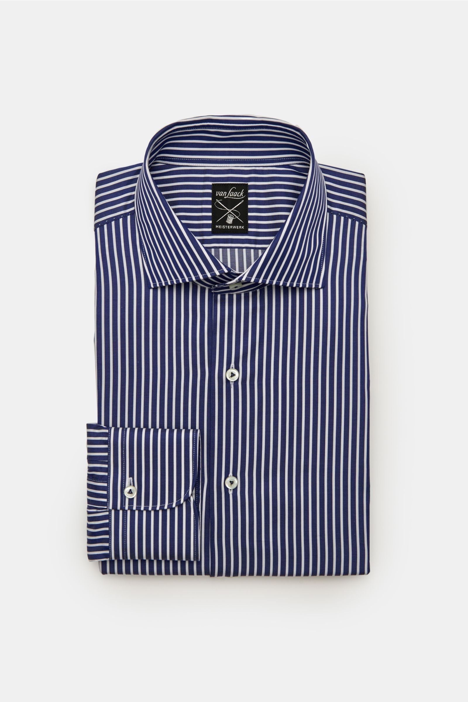 Business shirt 'Mivara Tailor Fit' shark collar navy/white striped