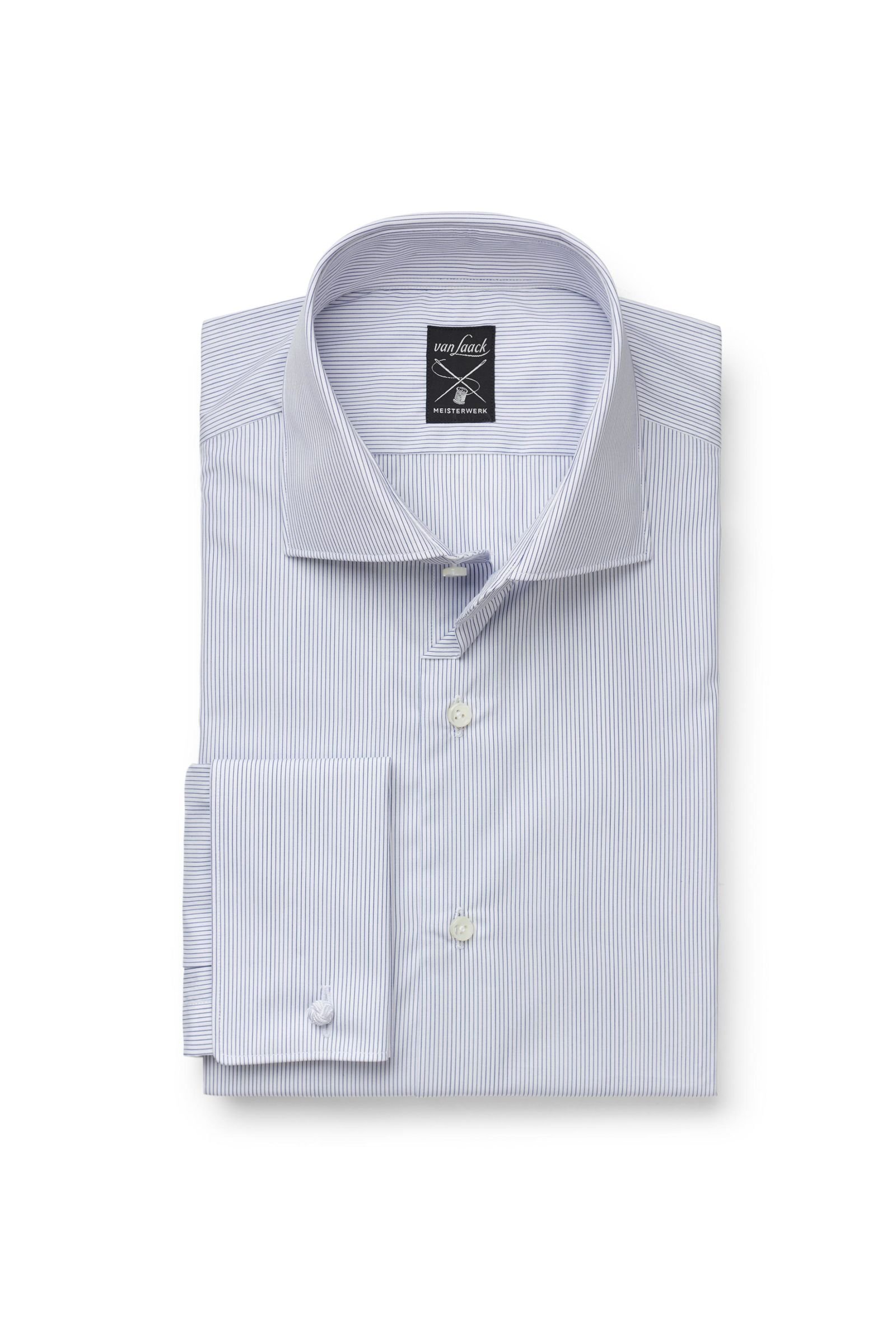 Business shirt 'Mivara Tailor Fit' shark collar white/navy striped