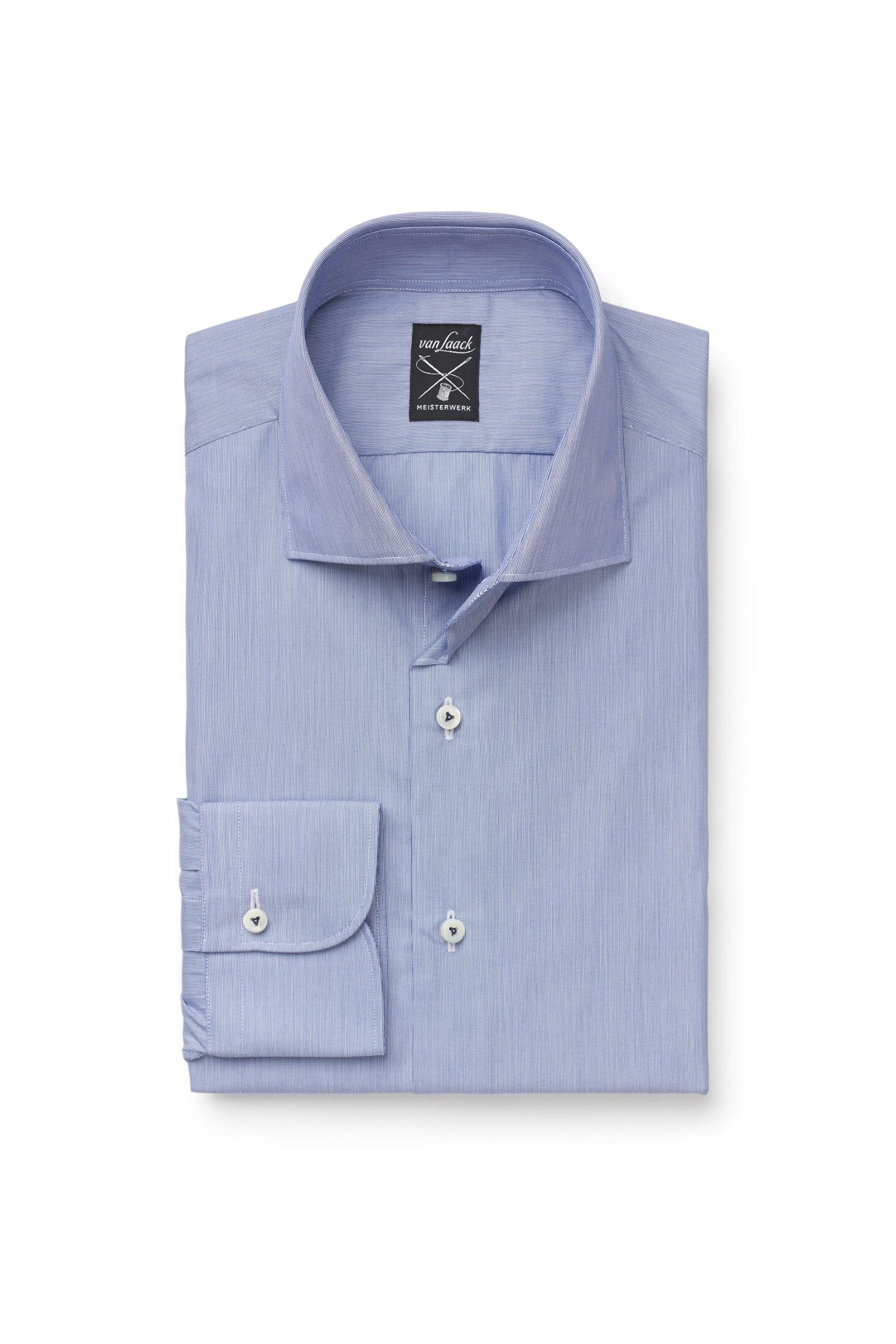 Business shirt 'Mivara Tailor Fit' shark collar grey-blue striped
