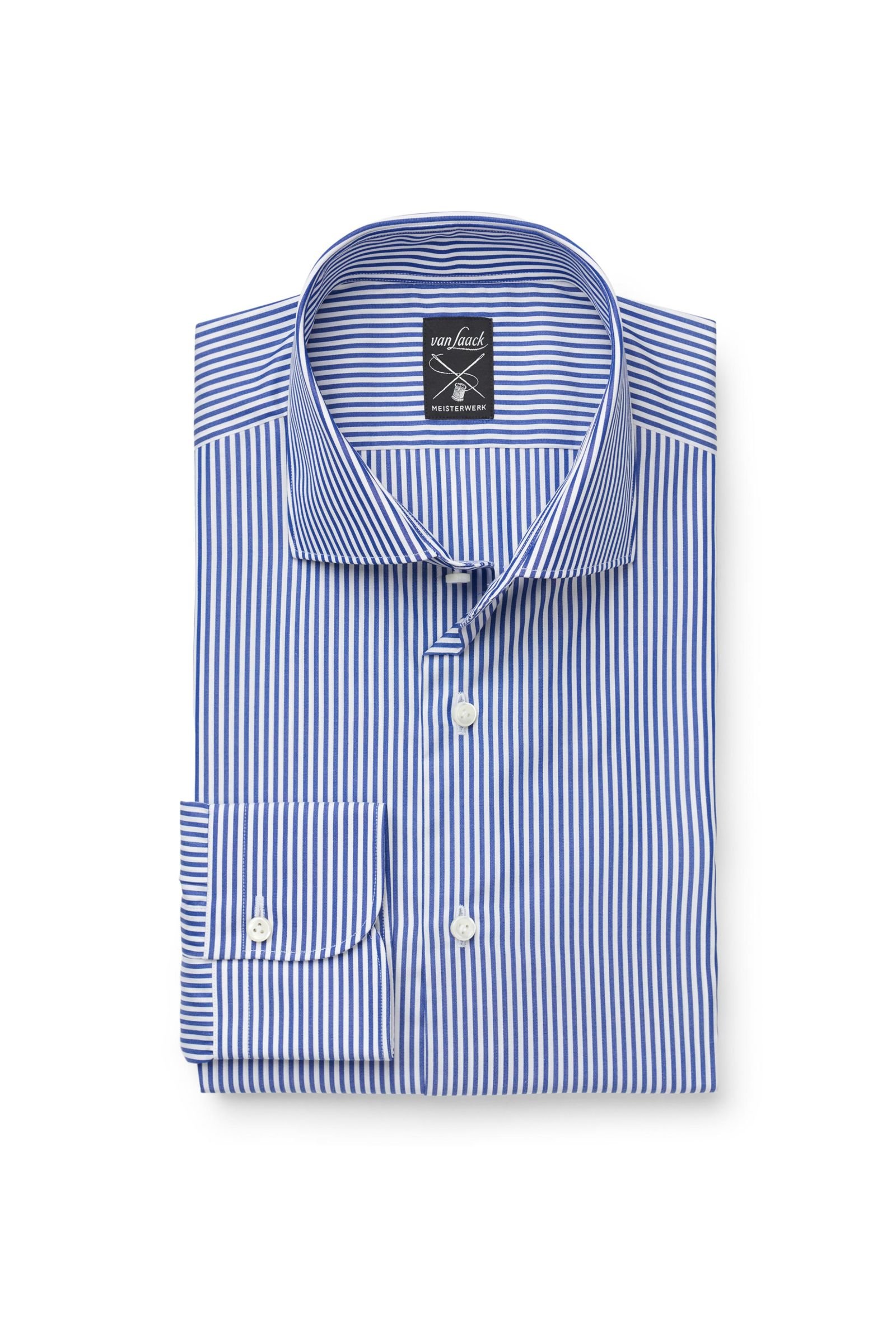 Business shirt 'Mivara Tailor Fit' shark collar dark blue/white striped