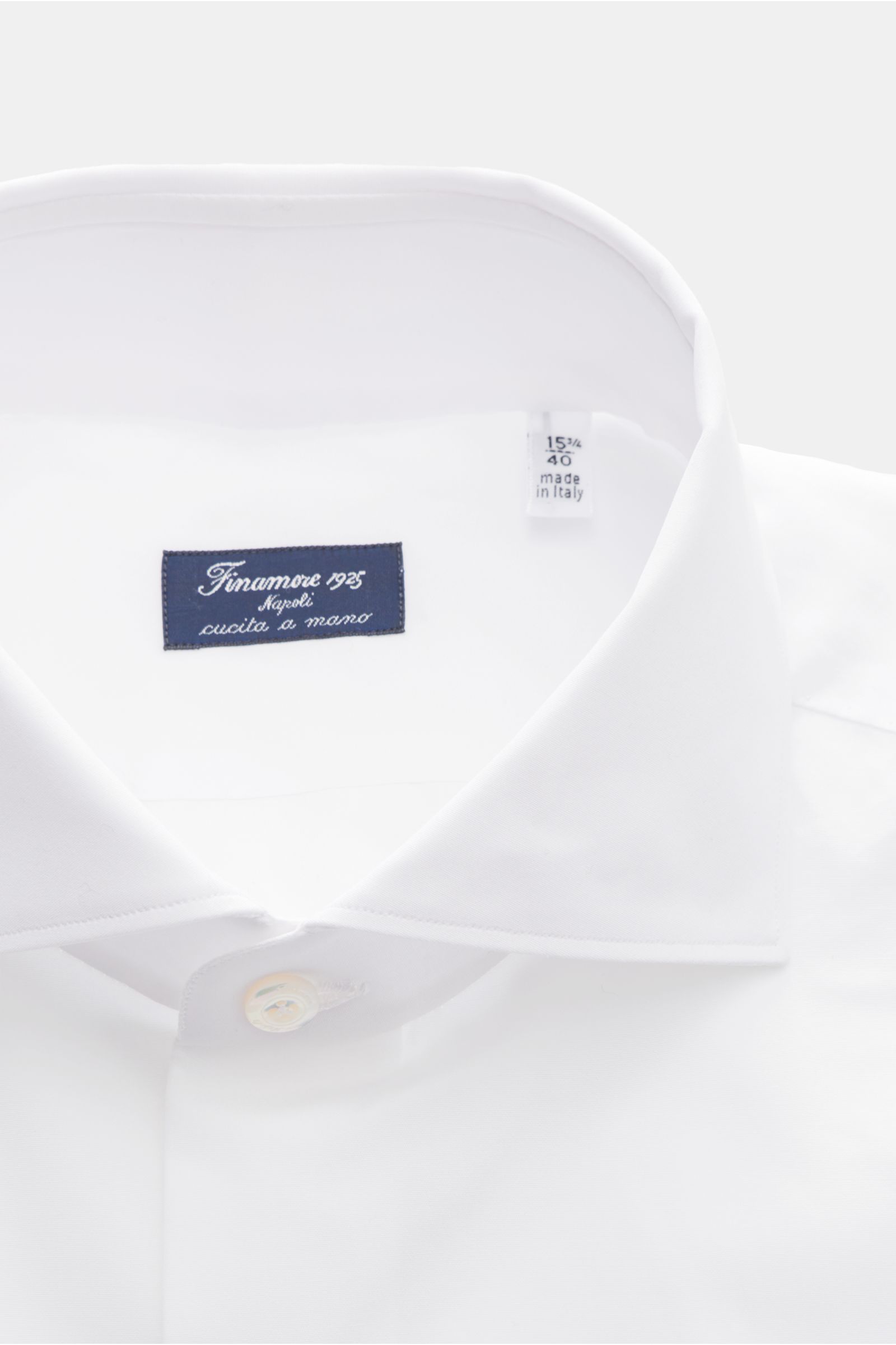 Finamore Business shirt 'Eduardo Milano' shark collar white