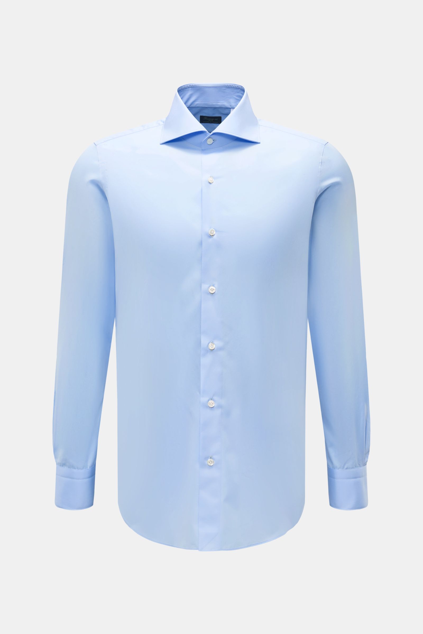 Finamore Business Hemd 'Eduardo Milano' Haifisch-Kragen hellblau