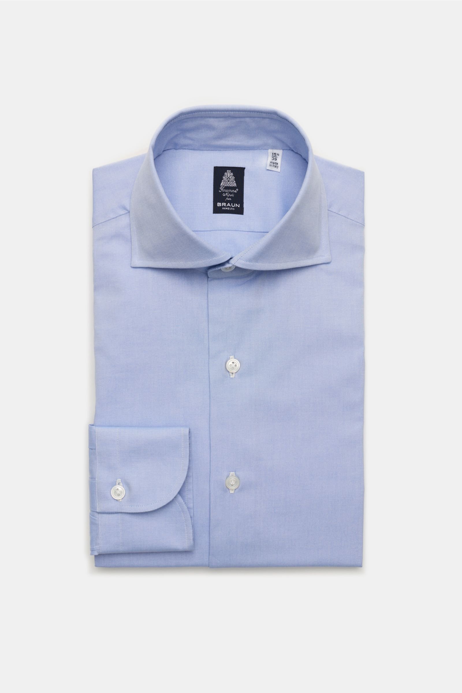 Business shirt 'Eduardo Napoli' shark collar light blue
