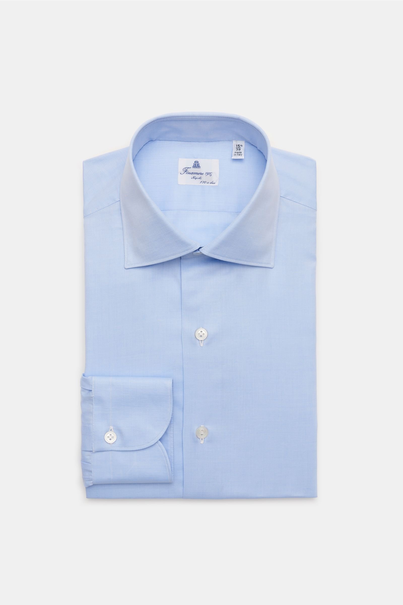 Business shirt 'Luigi Milano' shark collar light blue