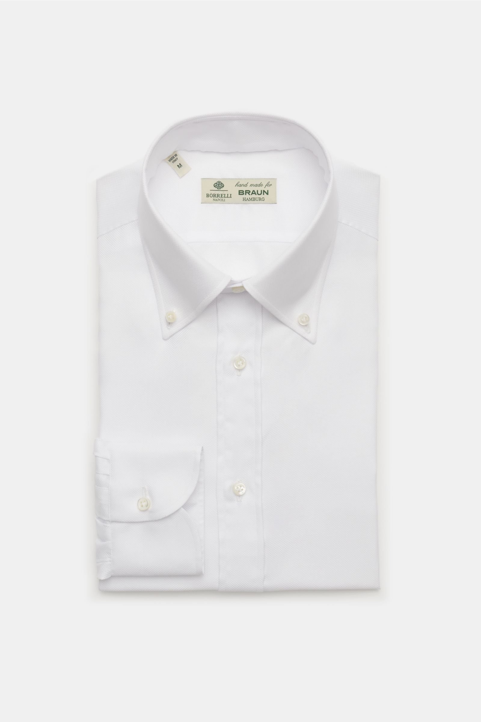 Oxford-Hemd 'Gable' Button-Down-Kragen weiß