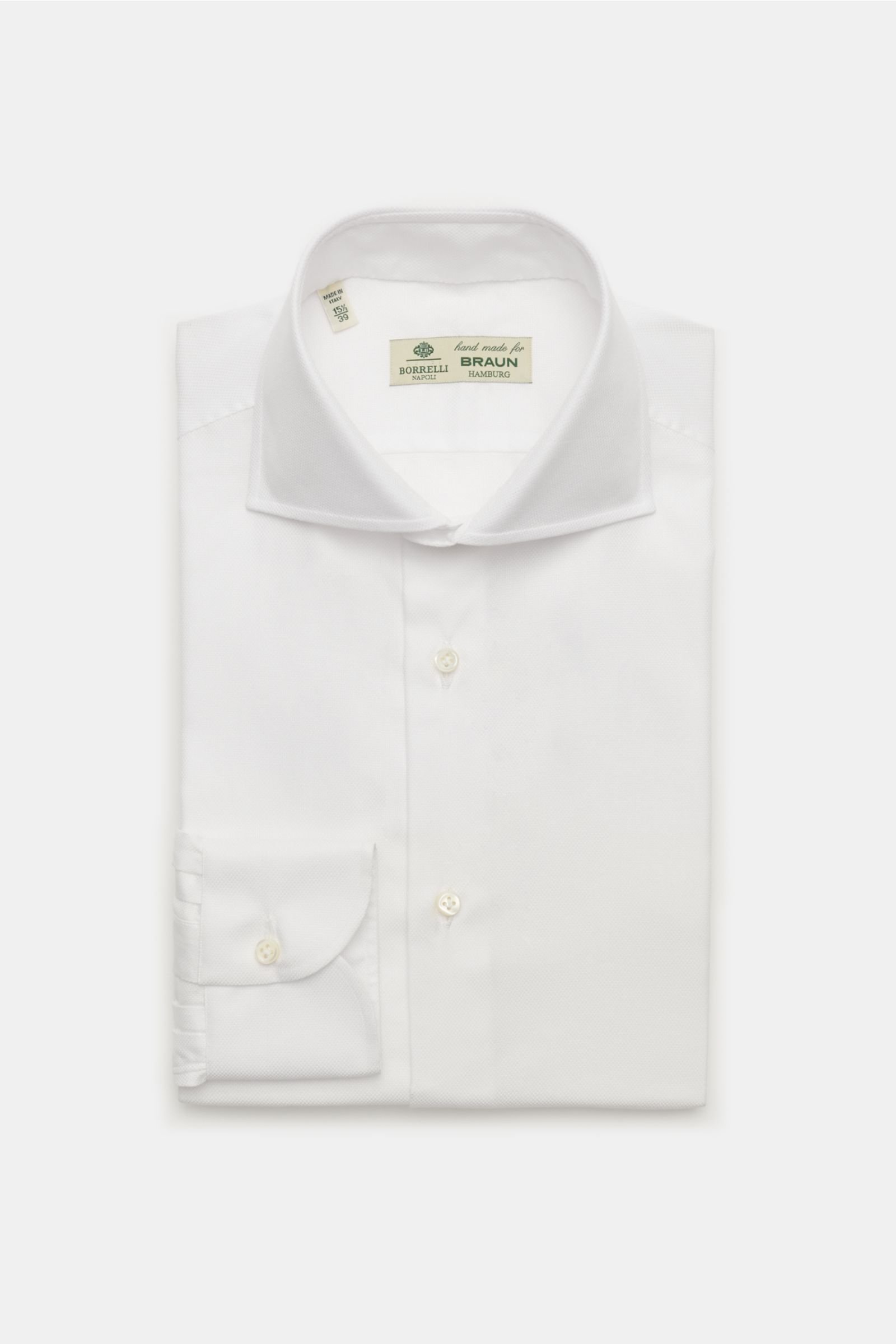 Oxford shirt 'Nando' shark collar white