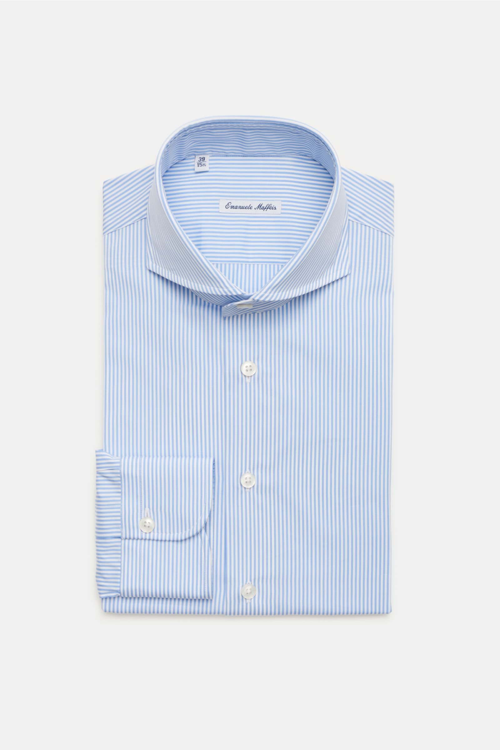 Business shirt 'Dora' shark collar smoky blue/white striped