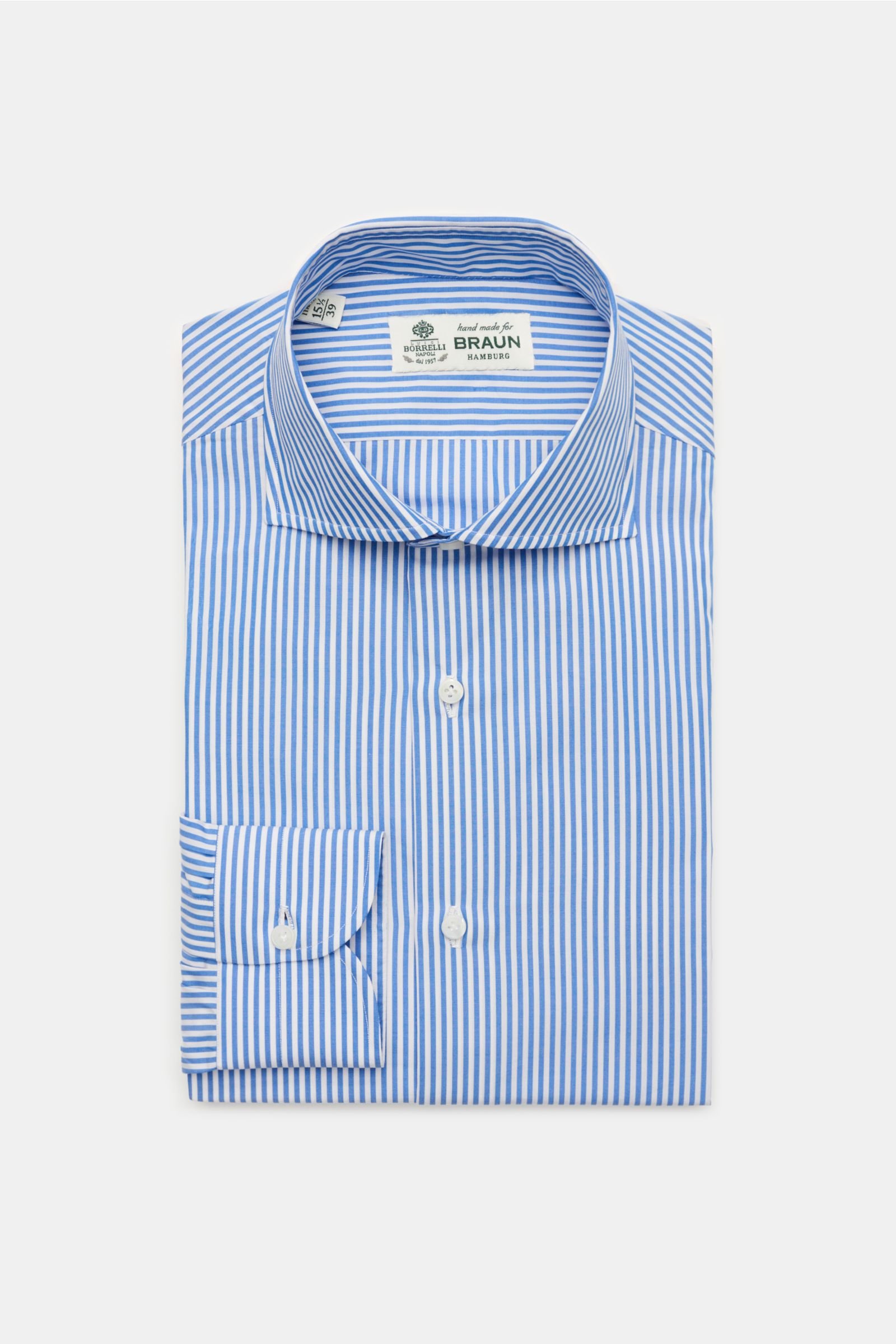 Business shirt 'Nando' shark collar blue/white striped