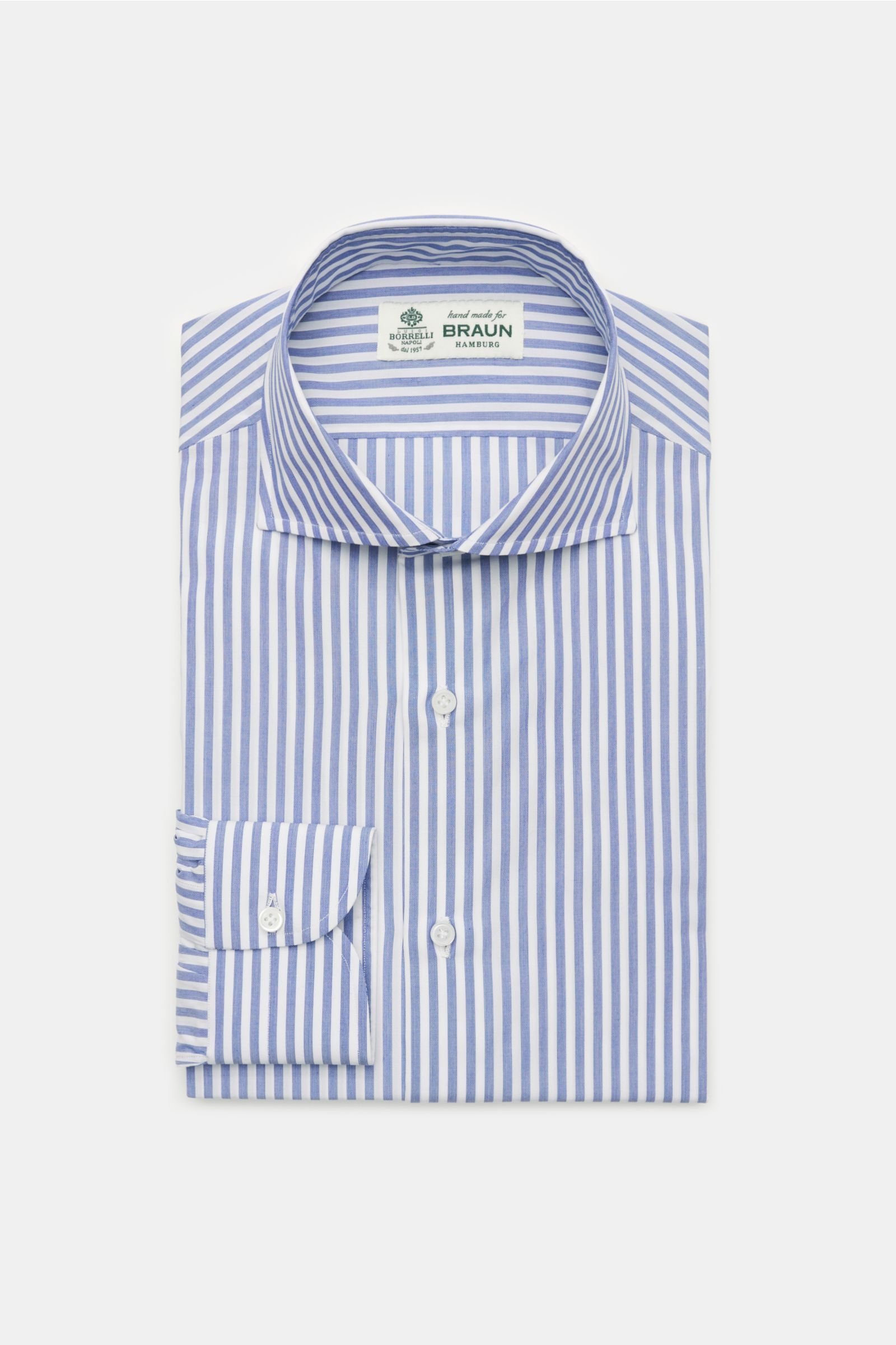 Business shirt 'Nando' shark collar navy/white striped
