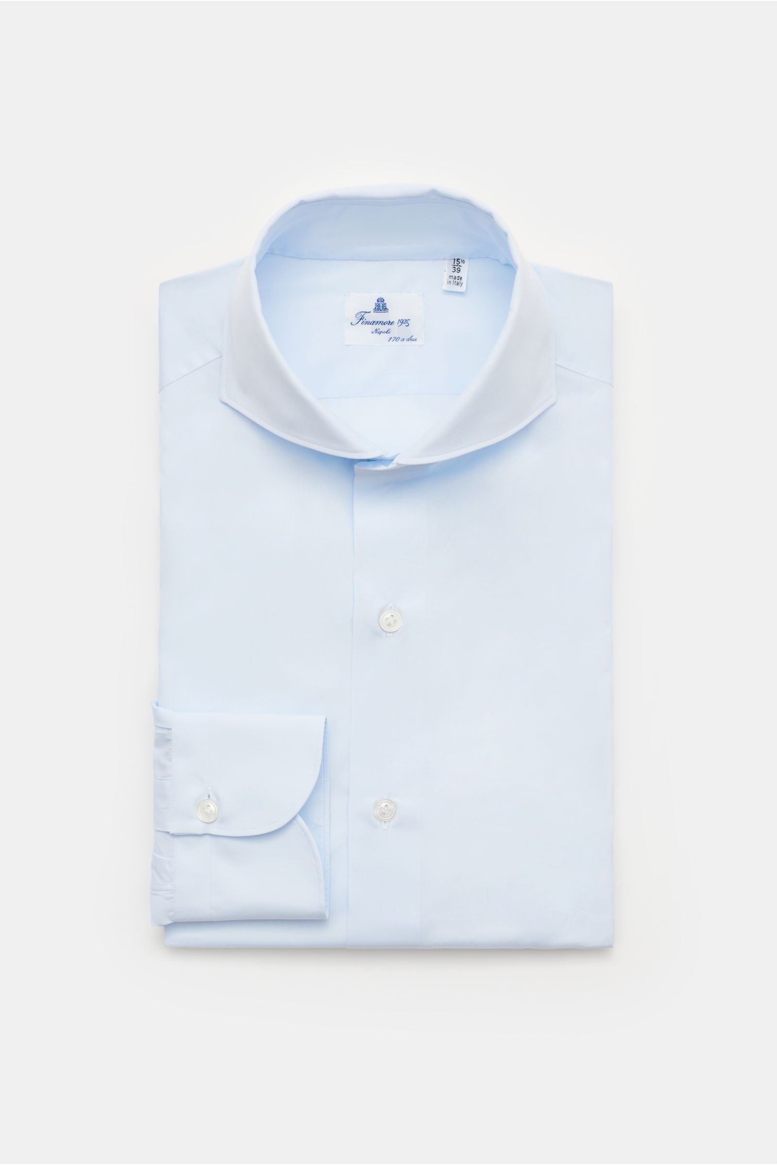Business shirt 'Sergio Milano' shark collar pastel blue