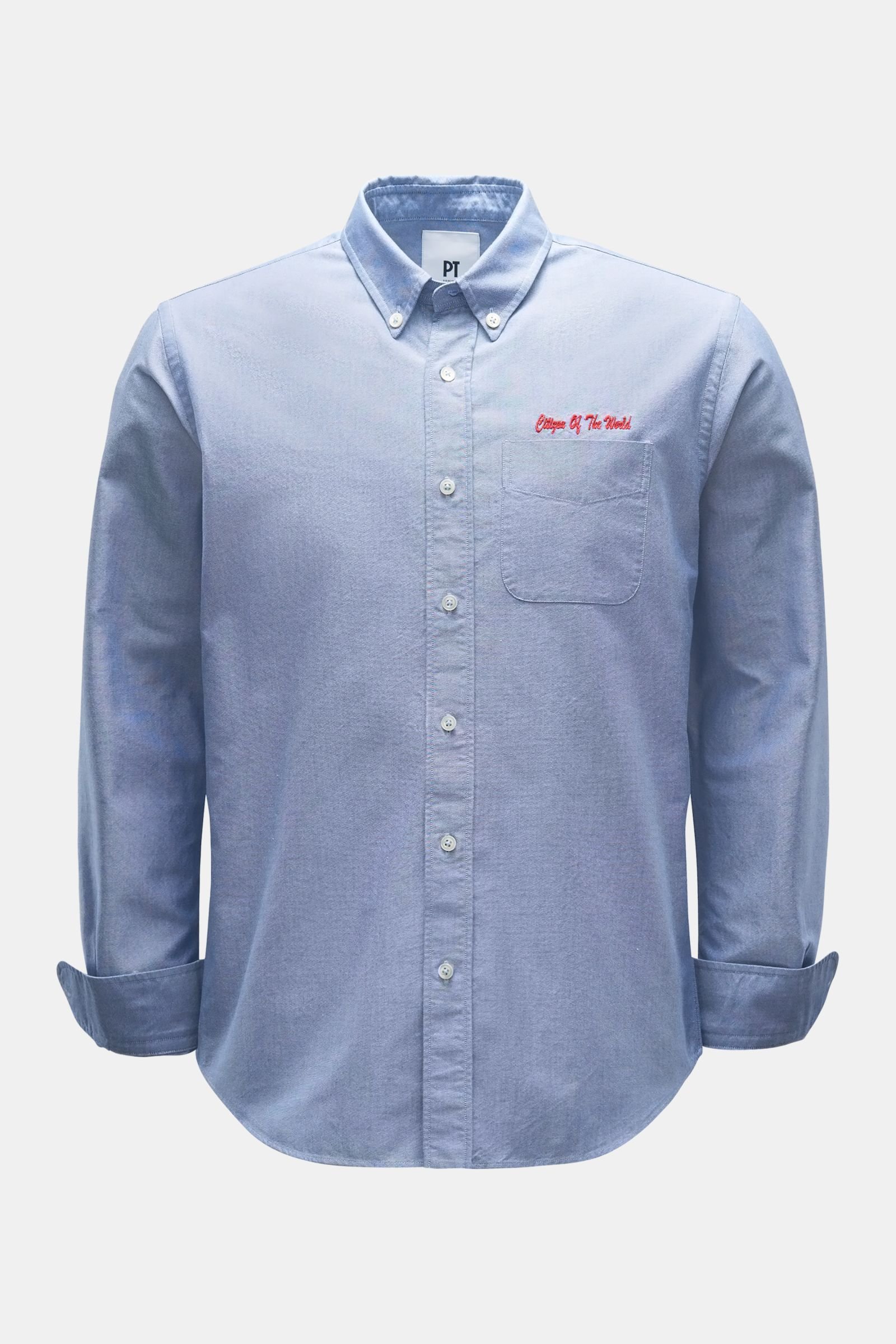 Oxfordhemd Button-Down-Kragen blau