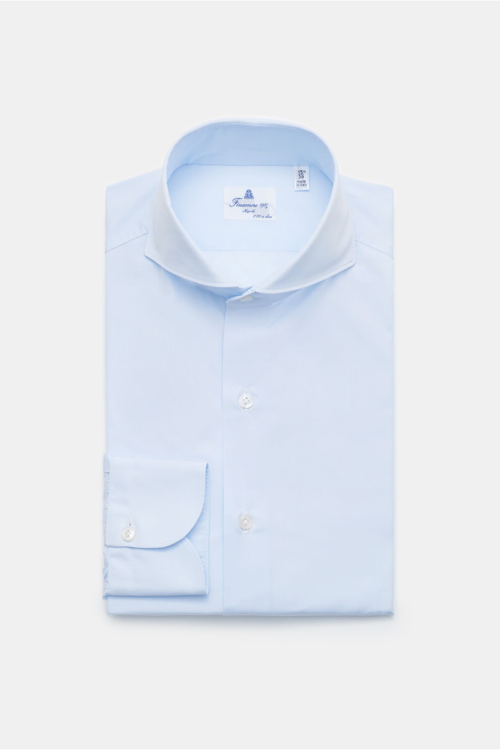 Business shirt 'Sergio Milano' shark collar pastel blue