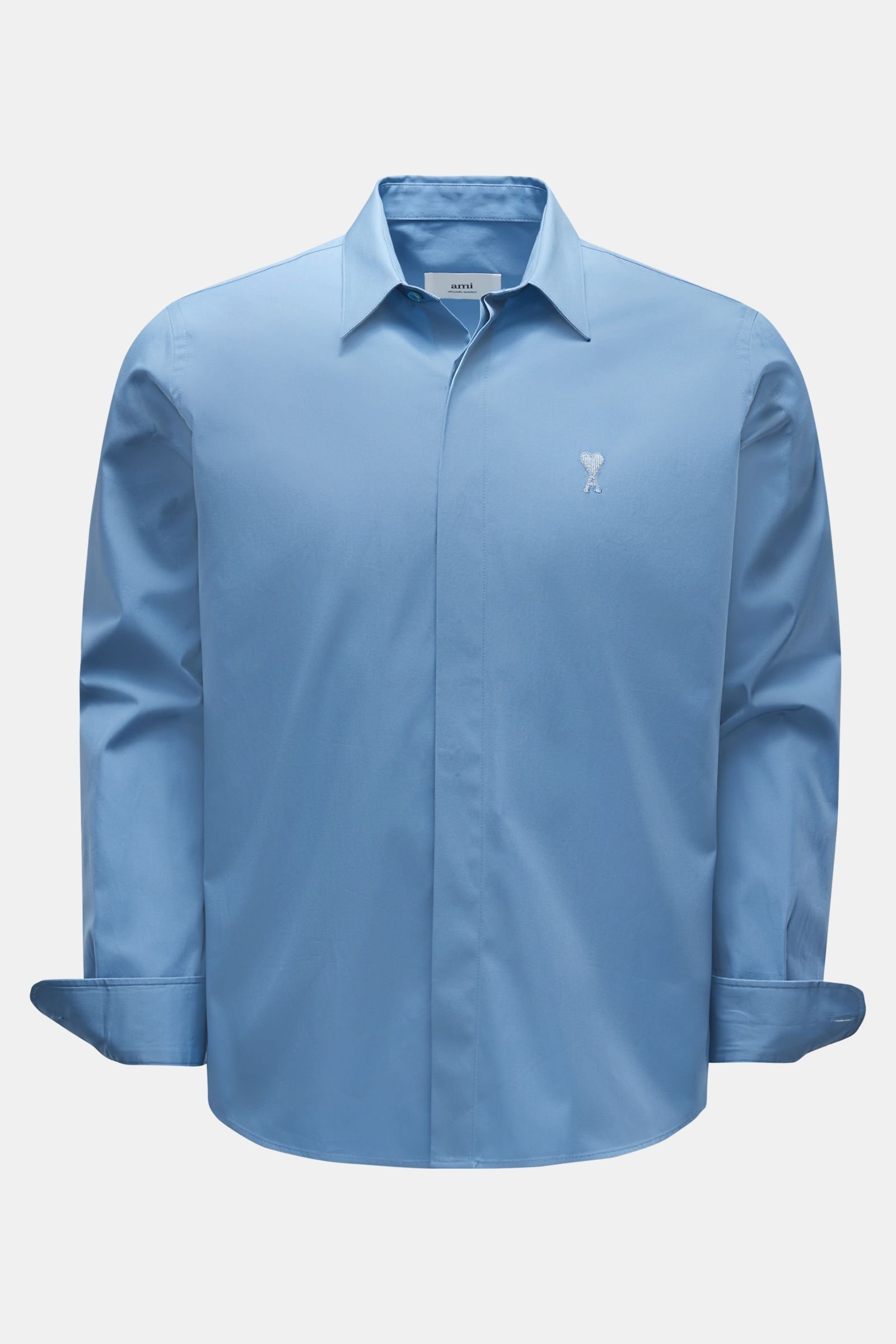Casual shirt Kent collar smoky blue