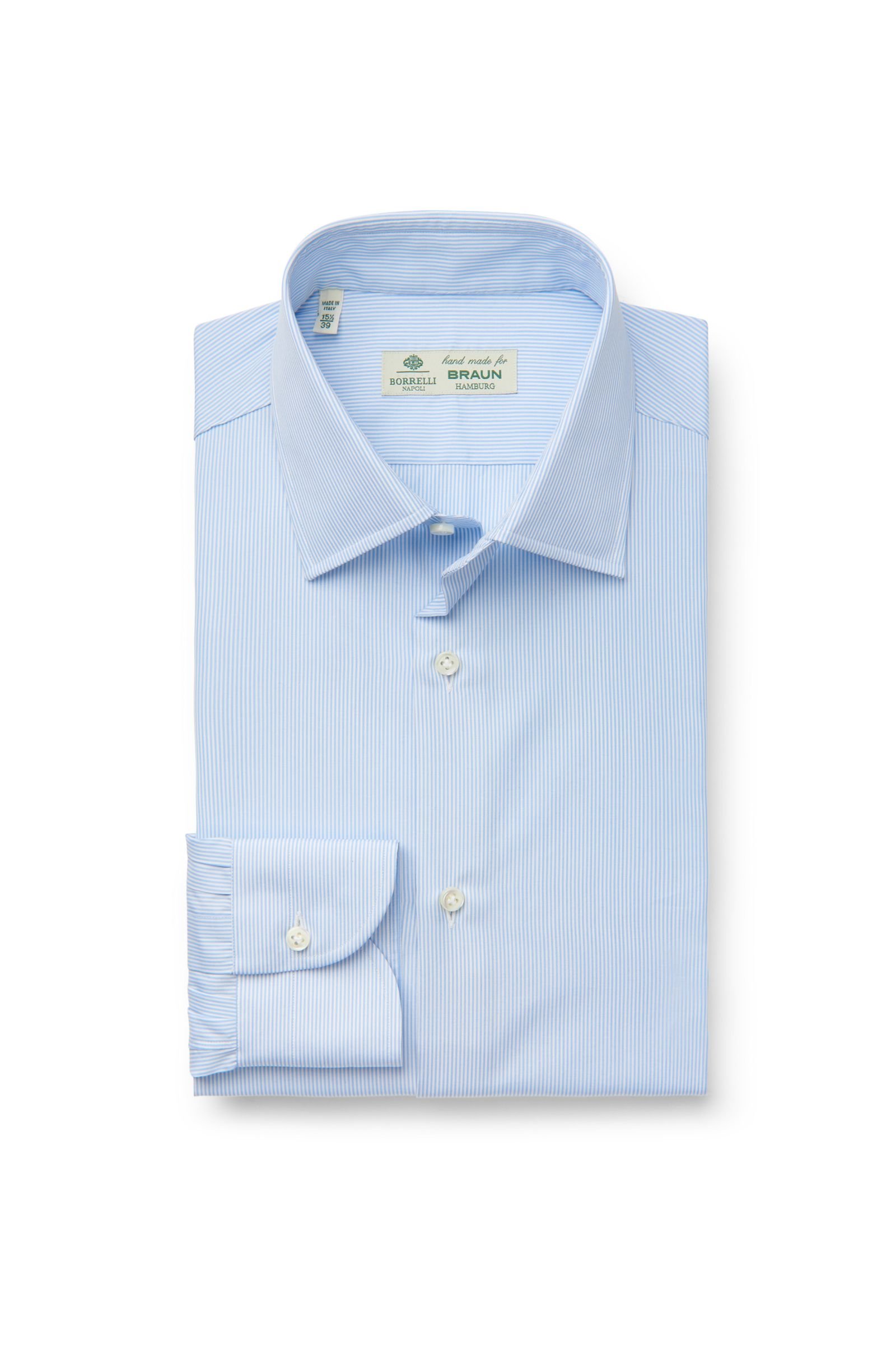 Business shirt 'Severo' Kent collar light blue striped