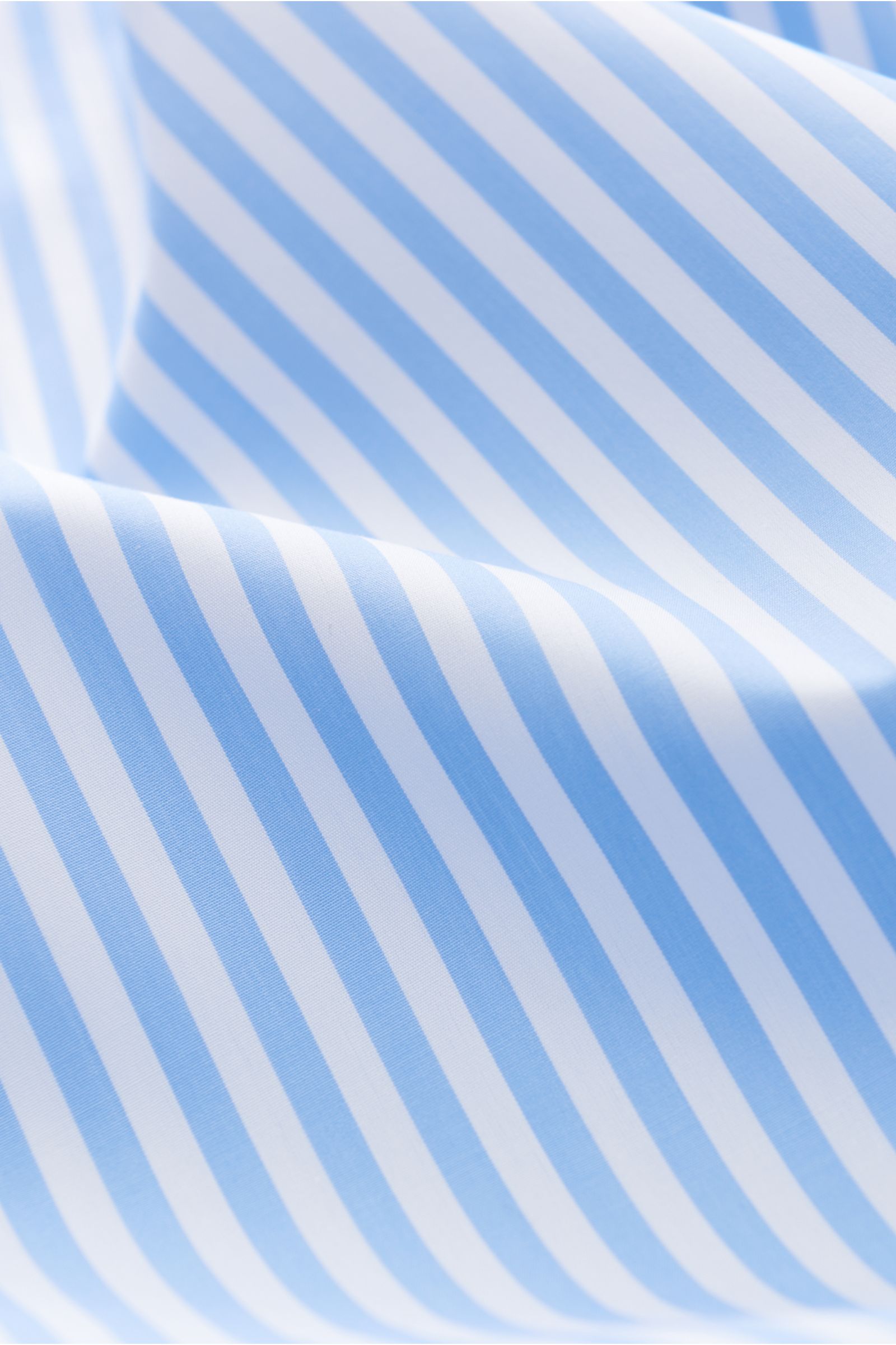 Finamore Business Hemd 'Sergio Milano' Haifisch-Kragen hellblau/weiß gestreift