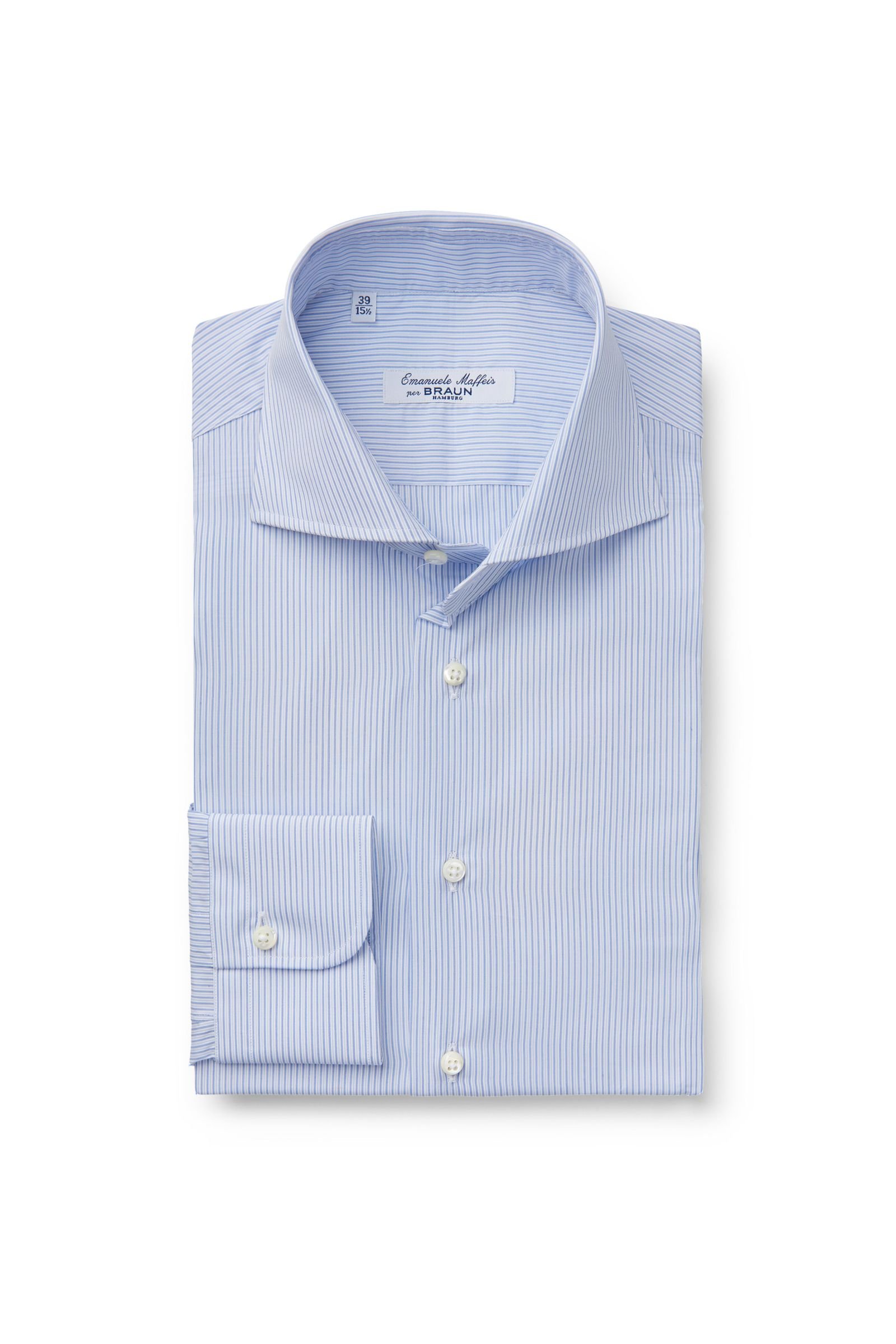 Business shirt 'Oscar' shark collar blue striped